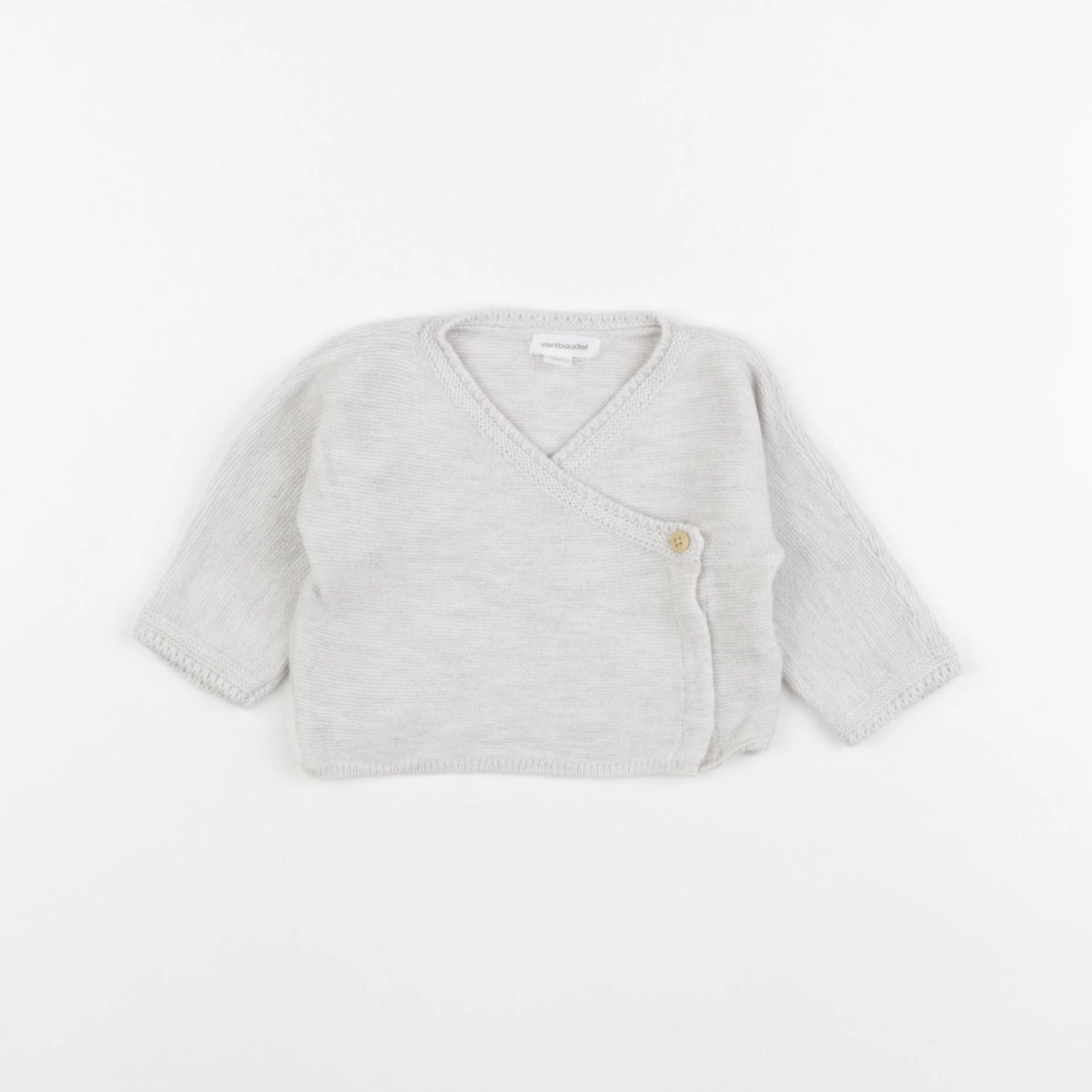 Vertbaudet - gilet gris - 1 mois