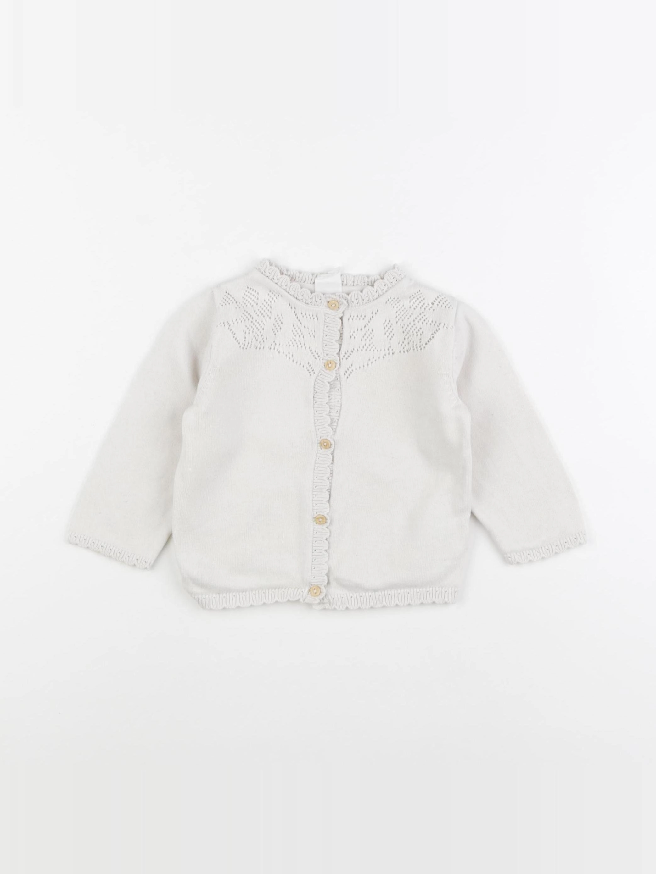 H&M - gilet gris - 6/9 mois
