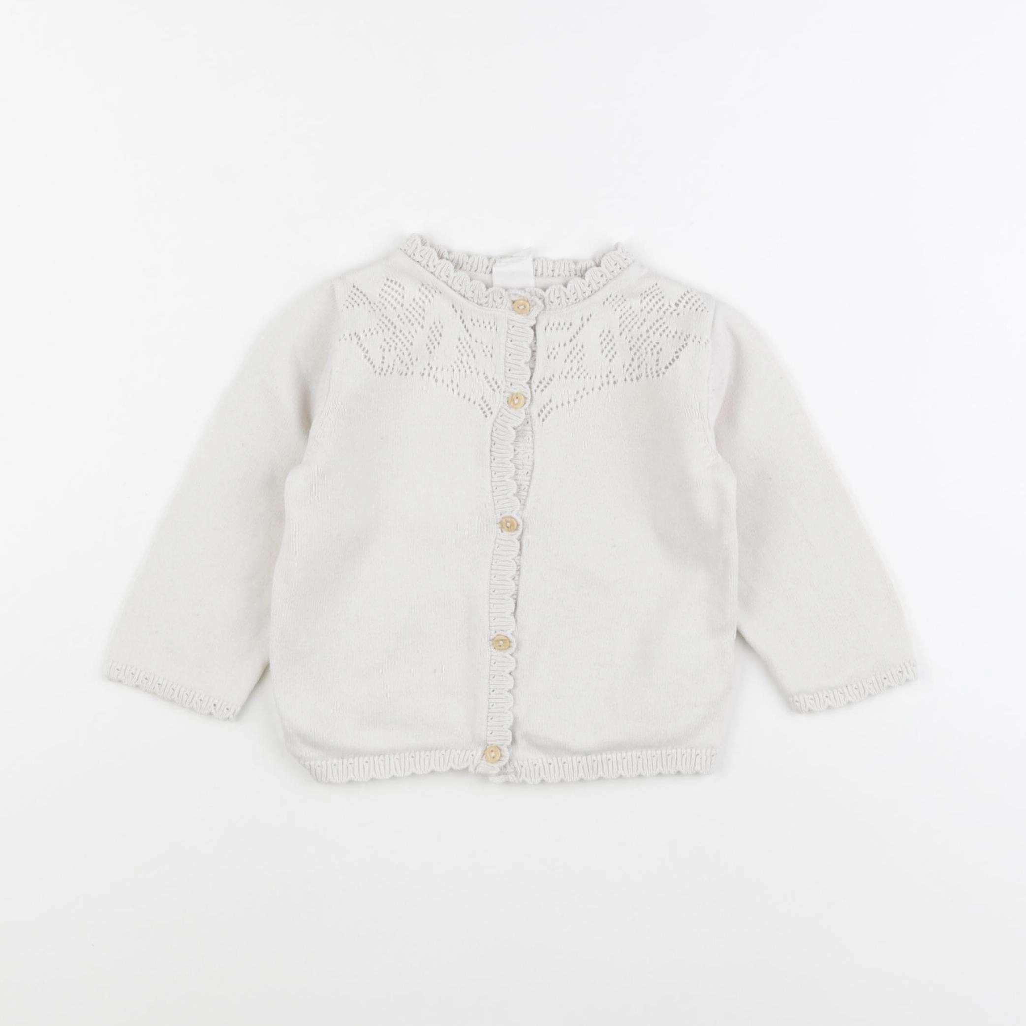 H&M - gilet gris - 6/9 mois