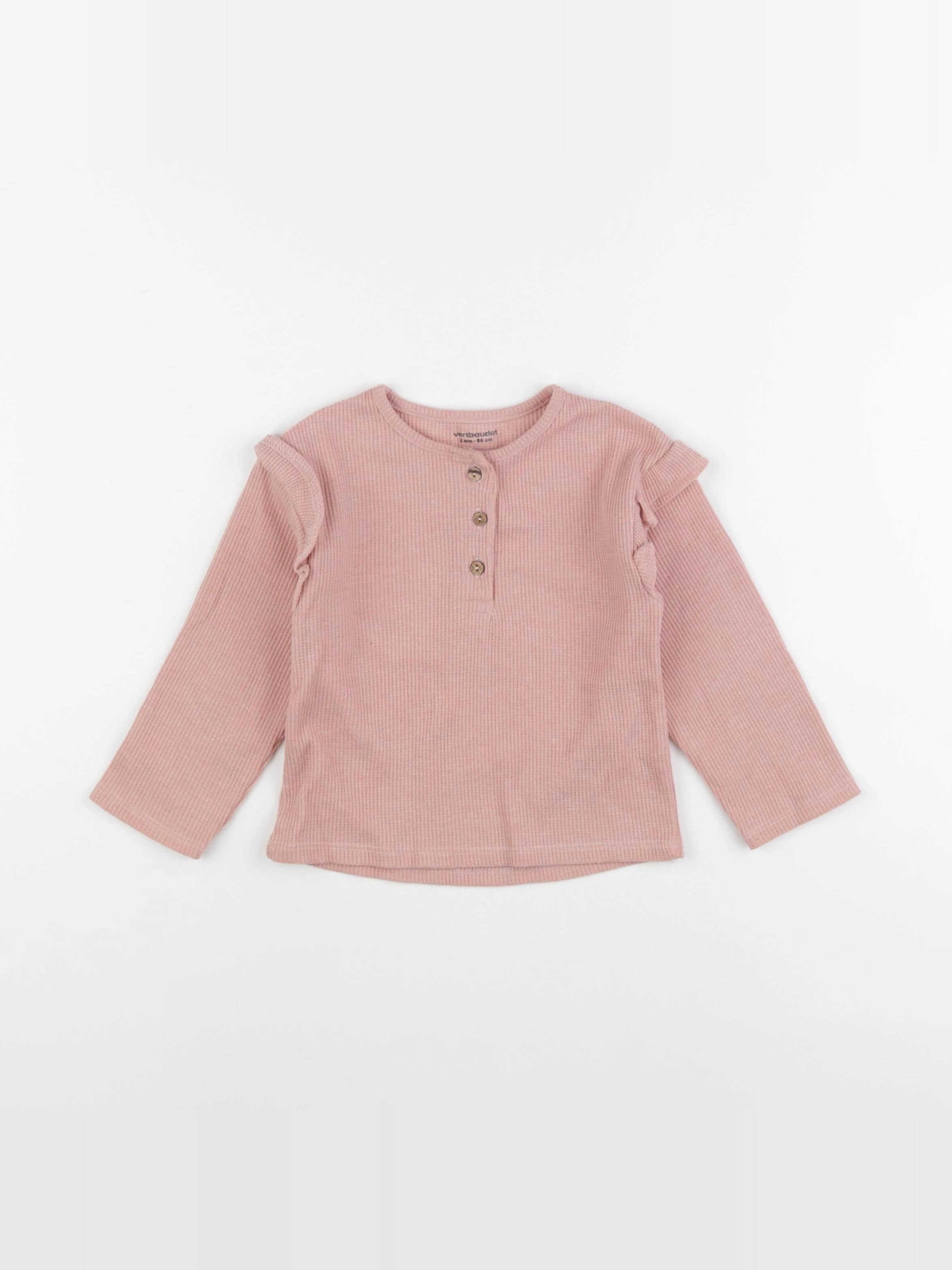 Vertbaudet - tee-shirt rose - 2 ans