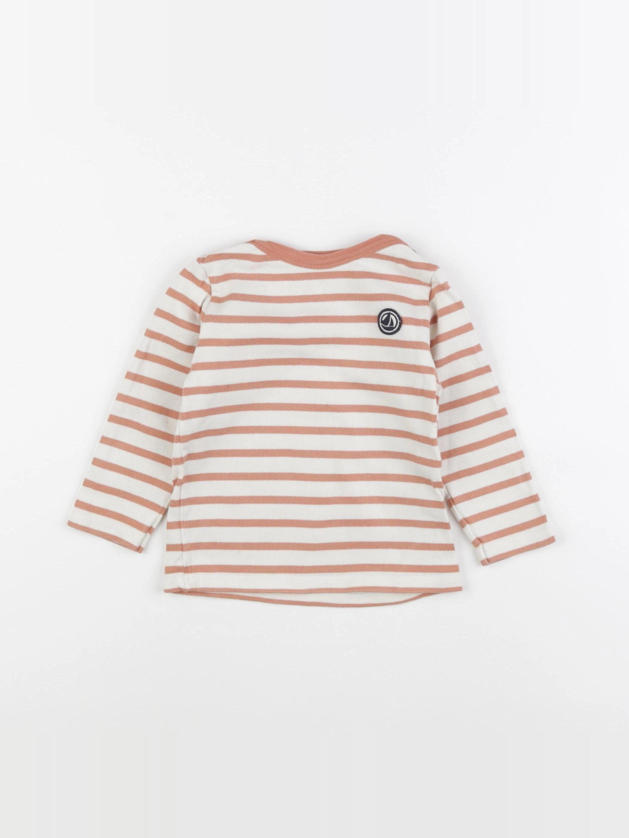 Petit Bateau - tee-shirt marron - 24 mois