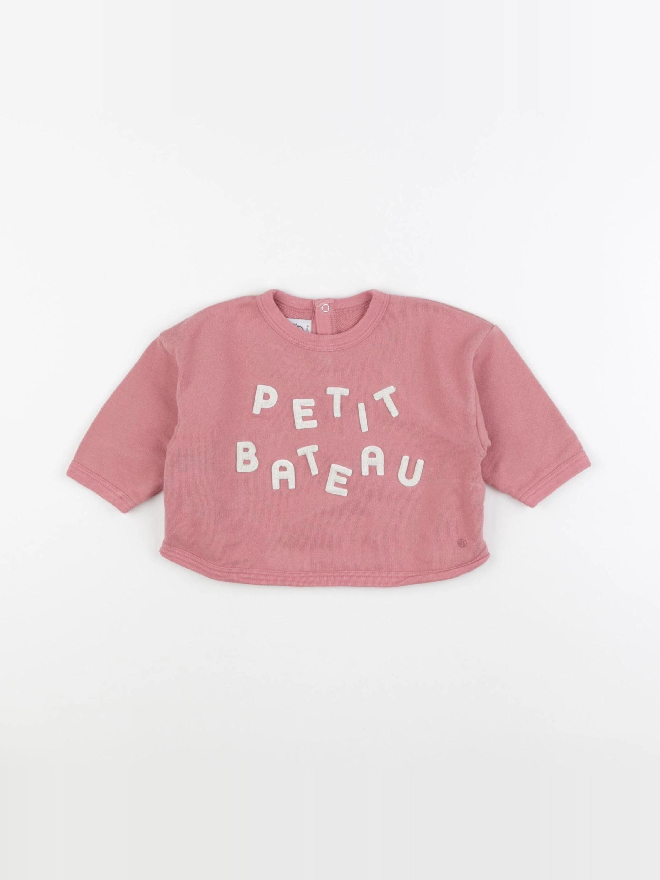 Petit Bateau - sweat rose - 6 mois