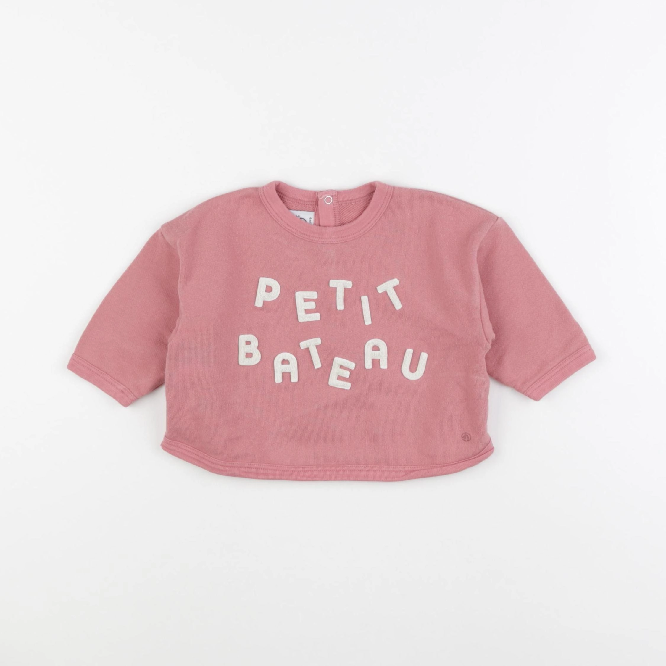Petit Bateau - sweat rose - 6 mois