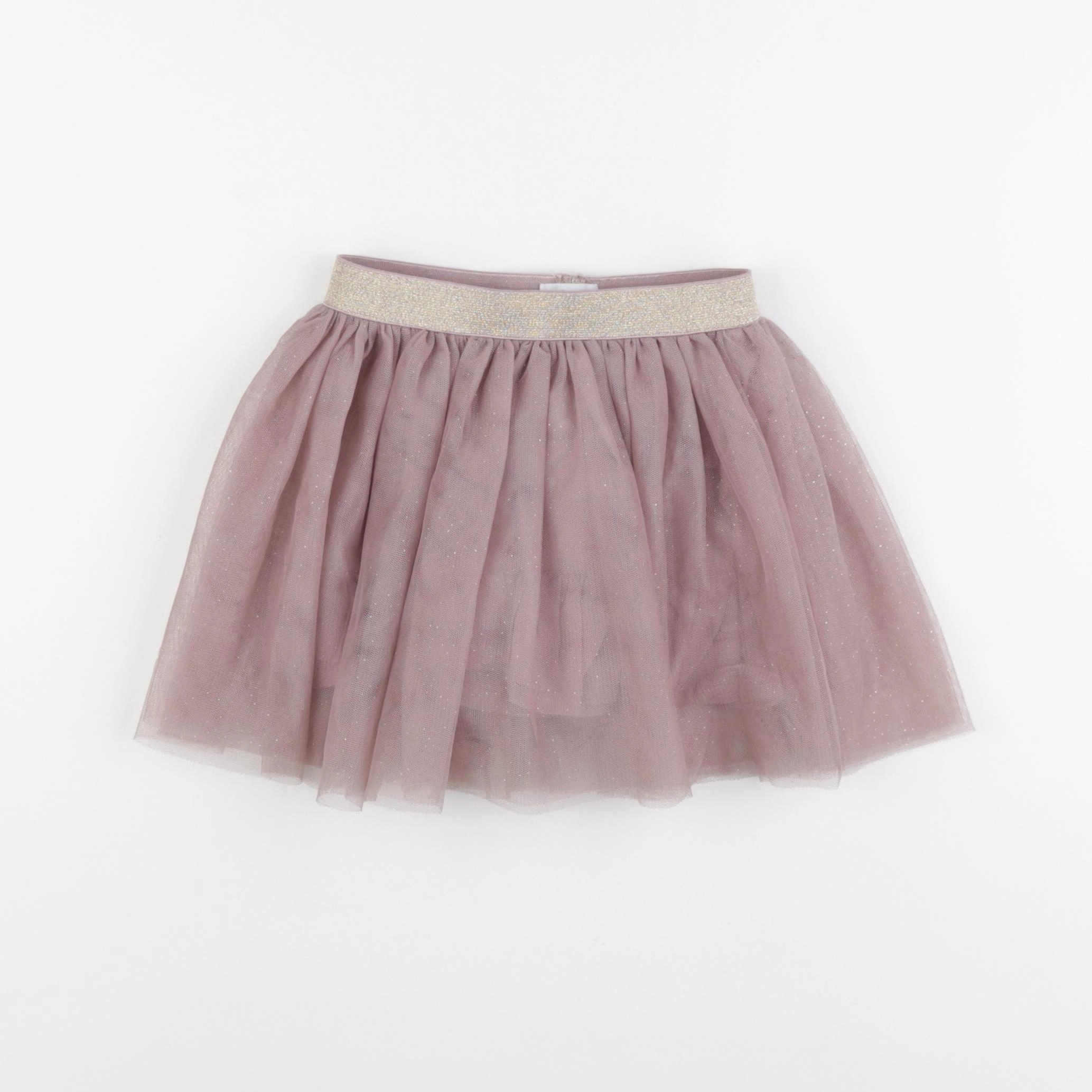 Vertbaudet - jupe or, beige - 24 mois