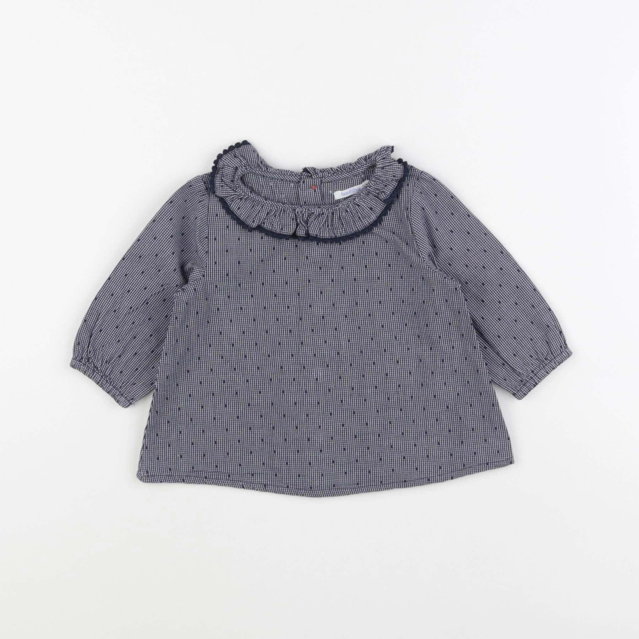 Boutchou - blouse bleu - 9 mois