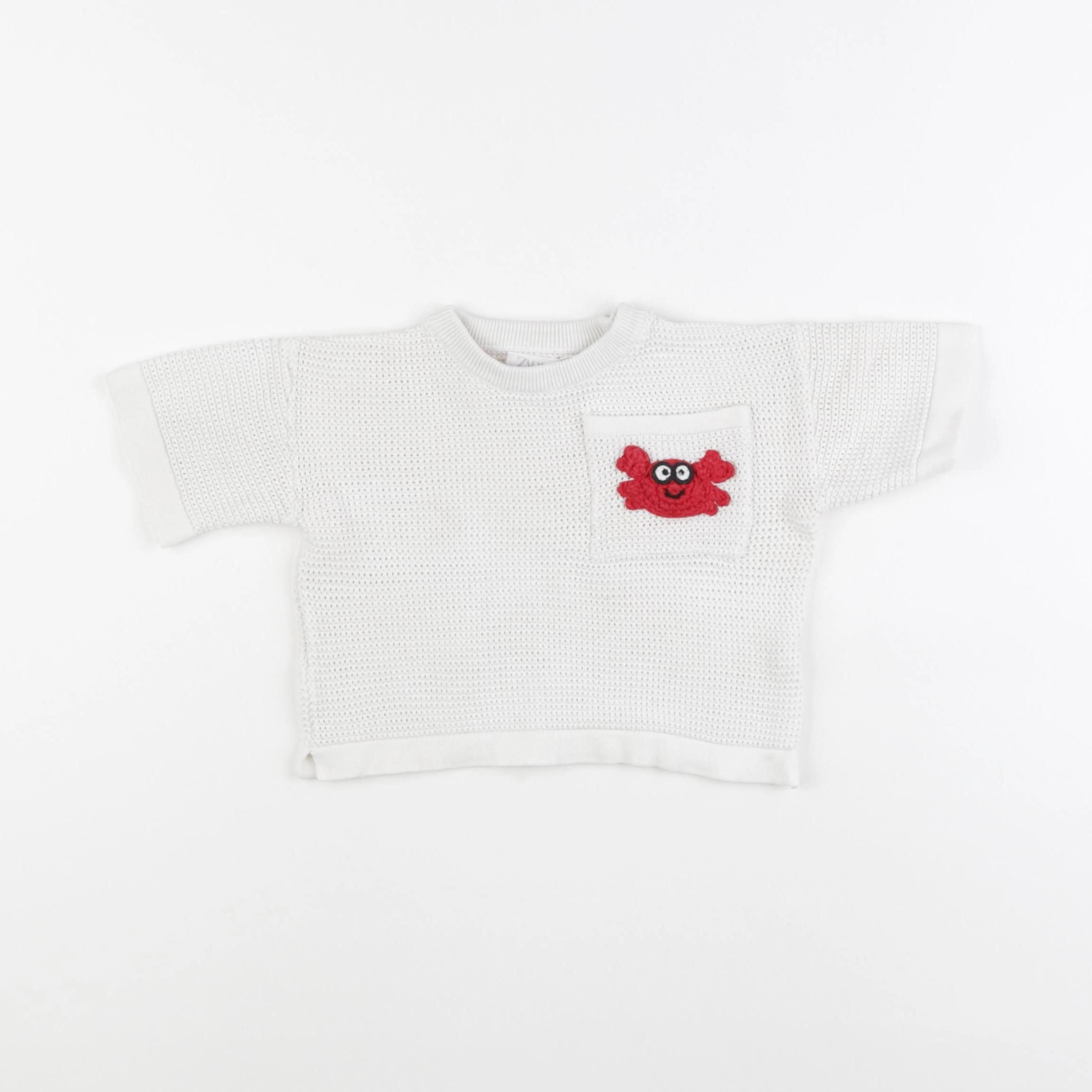 Zara - tee-shirt blanc, rouge - 4 ans