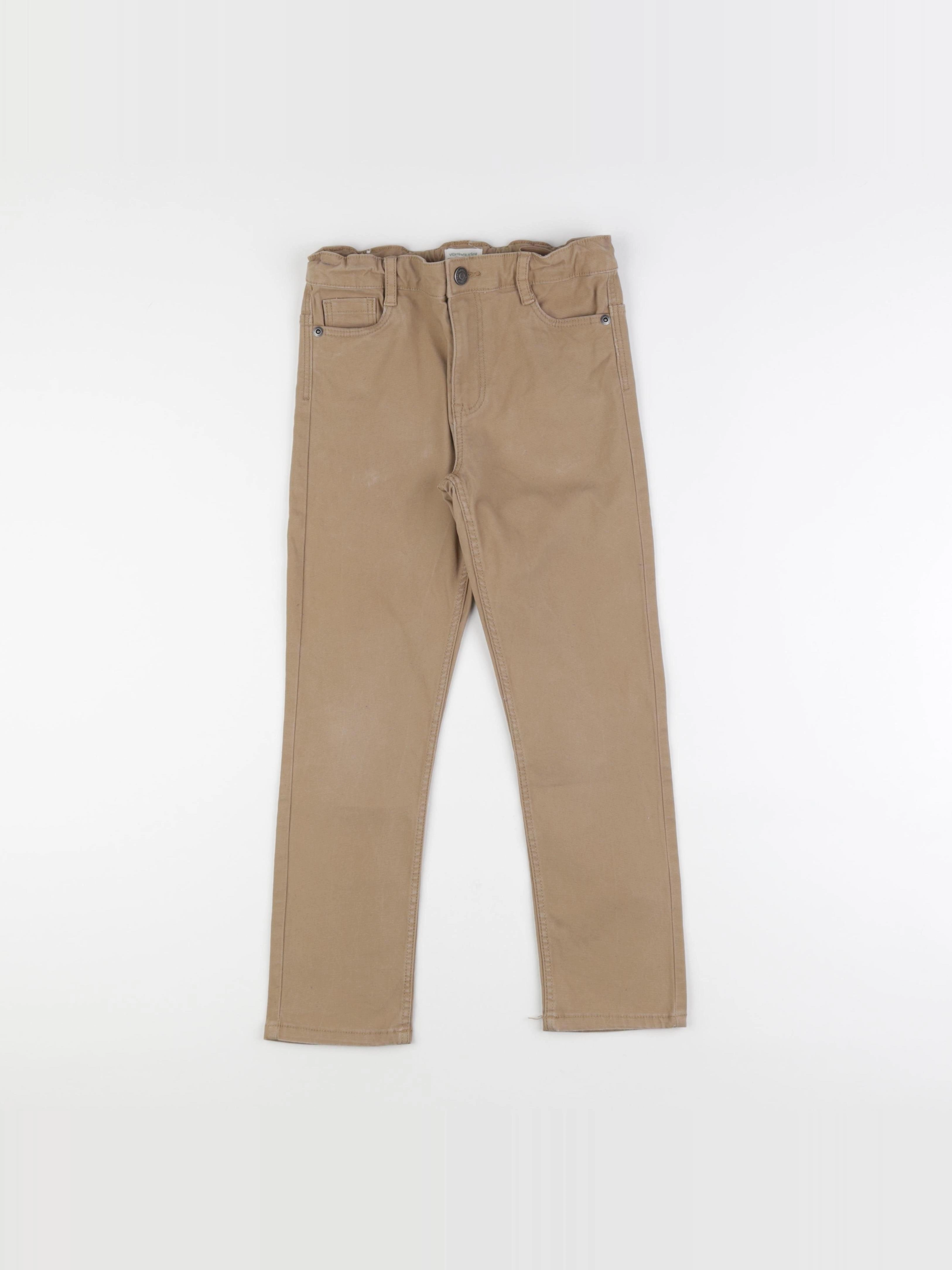 Vertbaudet - pantalon beige - 8 ans
