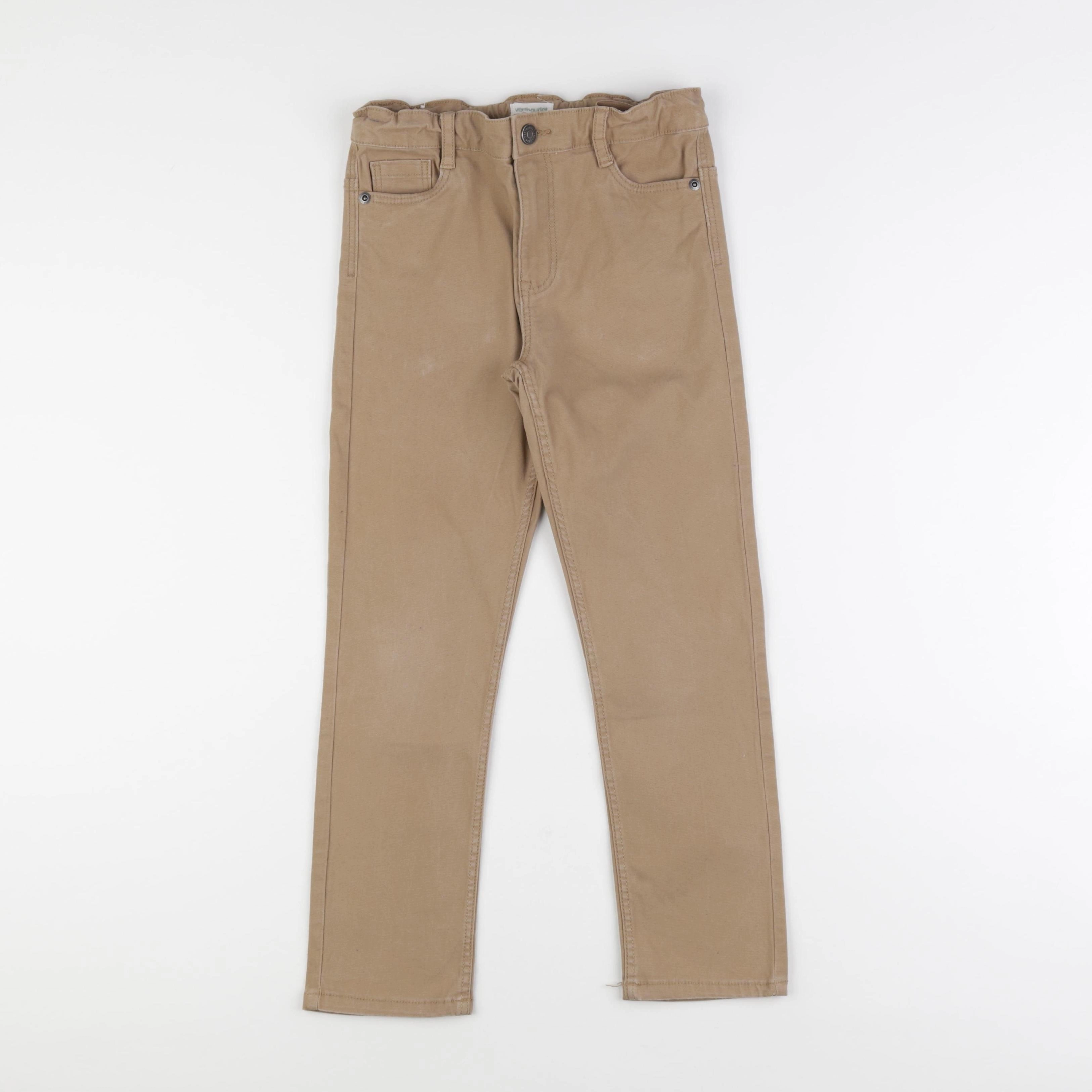 Vertbaudet - pantalon beige - 8 ans