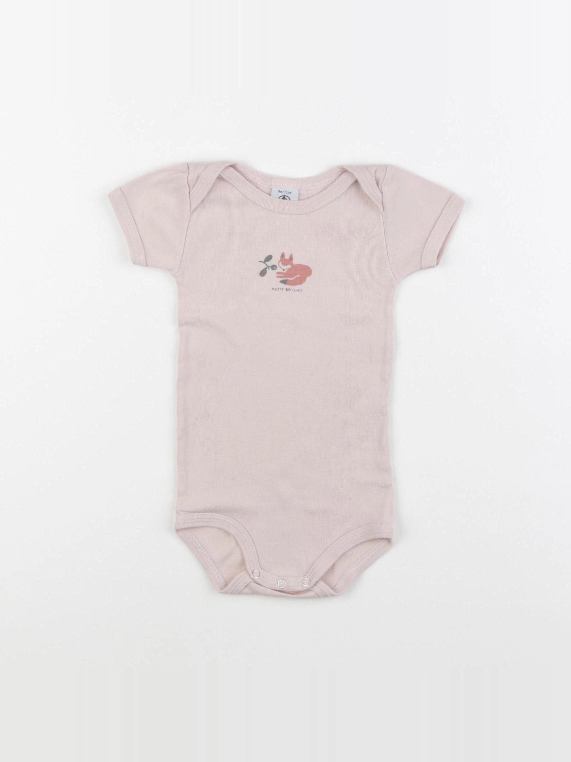 Petit Bateau - body rose - 9 mois