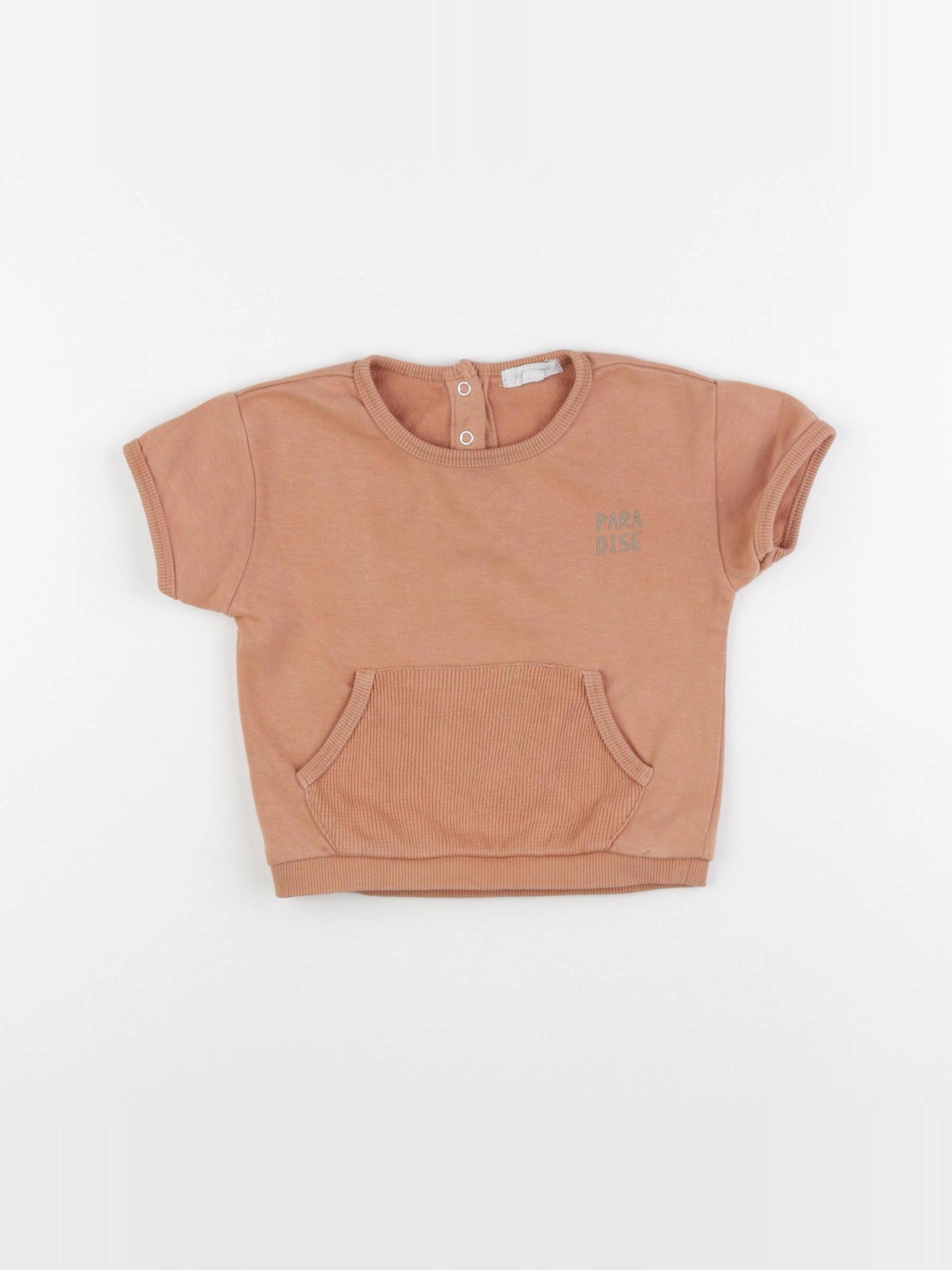 Vertbaudet - tee-shirt orange - 12 mois