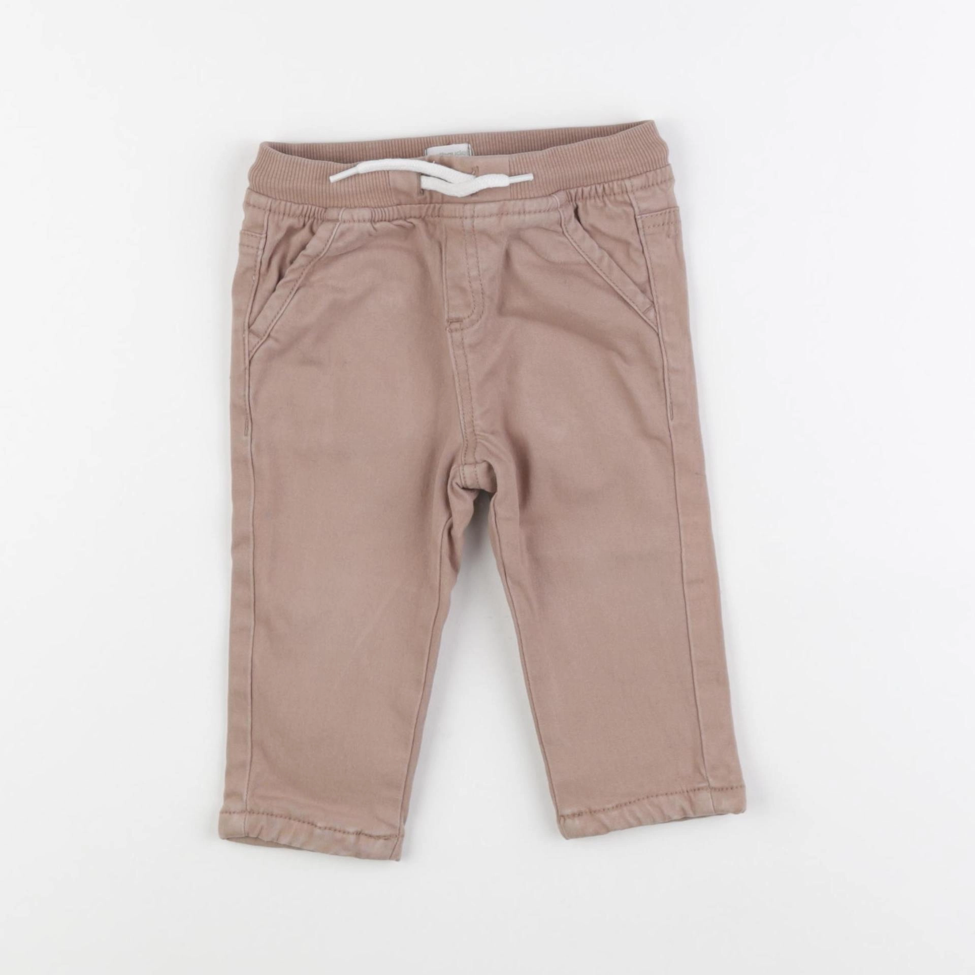 Vertbaudet - pantalon beige - 12 mois