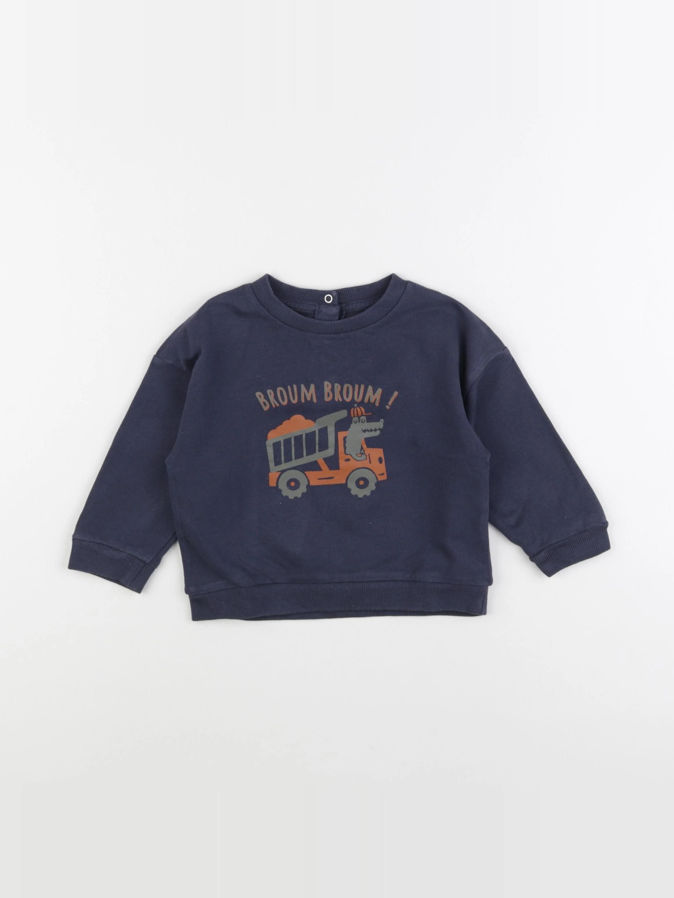 Vertbaudet - sweat bleu - 18 mois