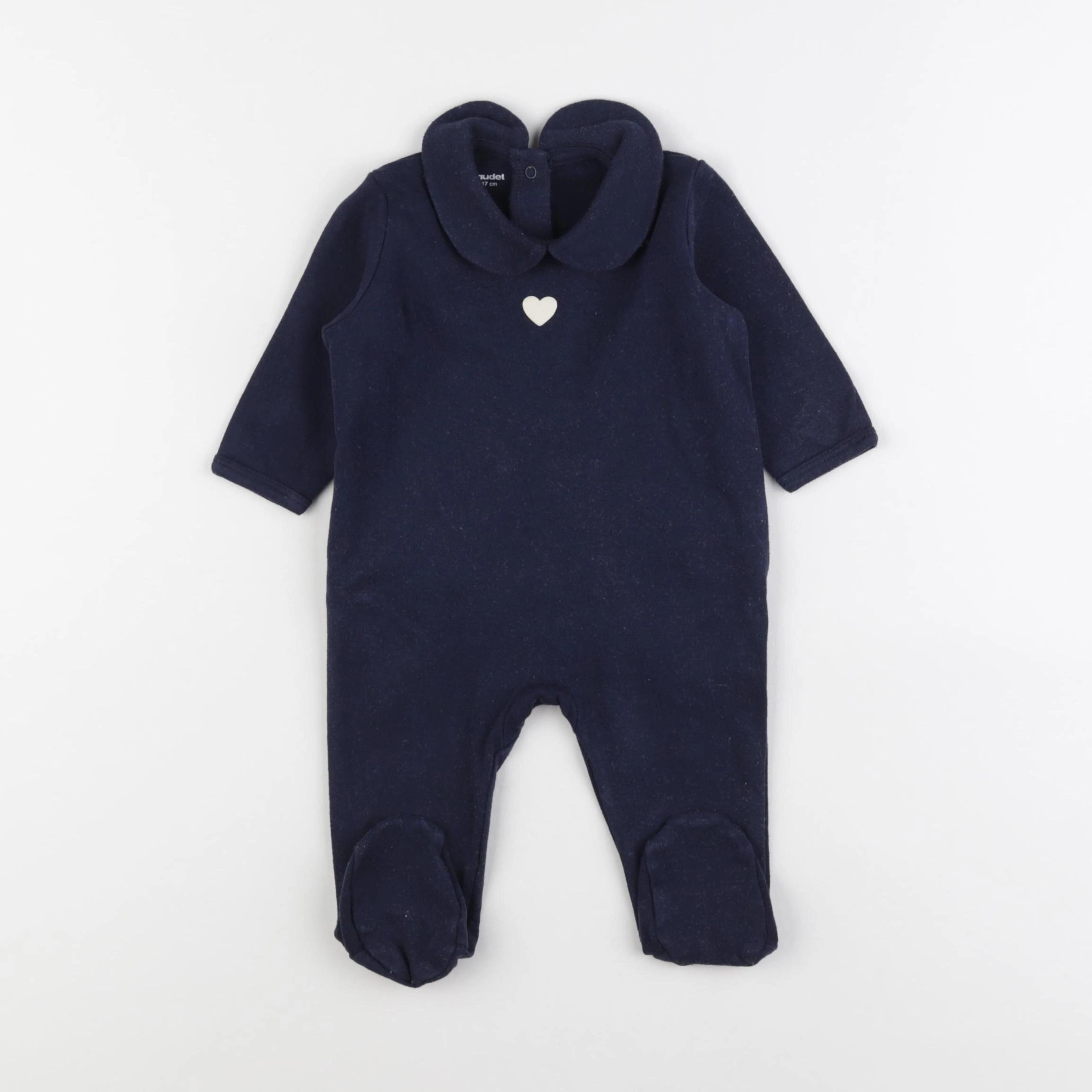 Vertbaudet - pyjama coton bleu - 6 mois