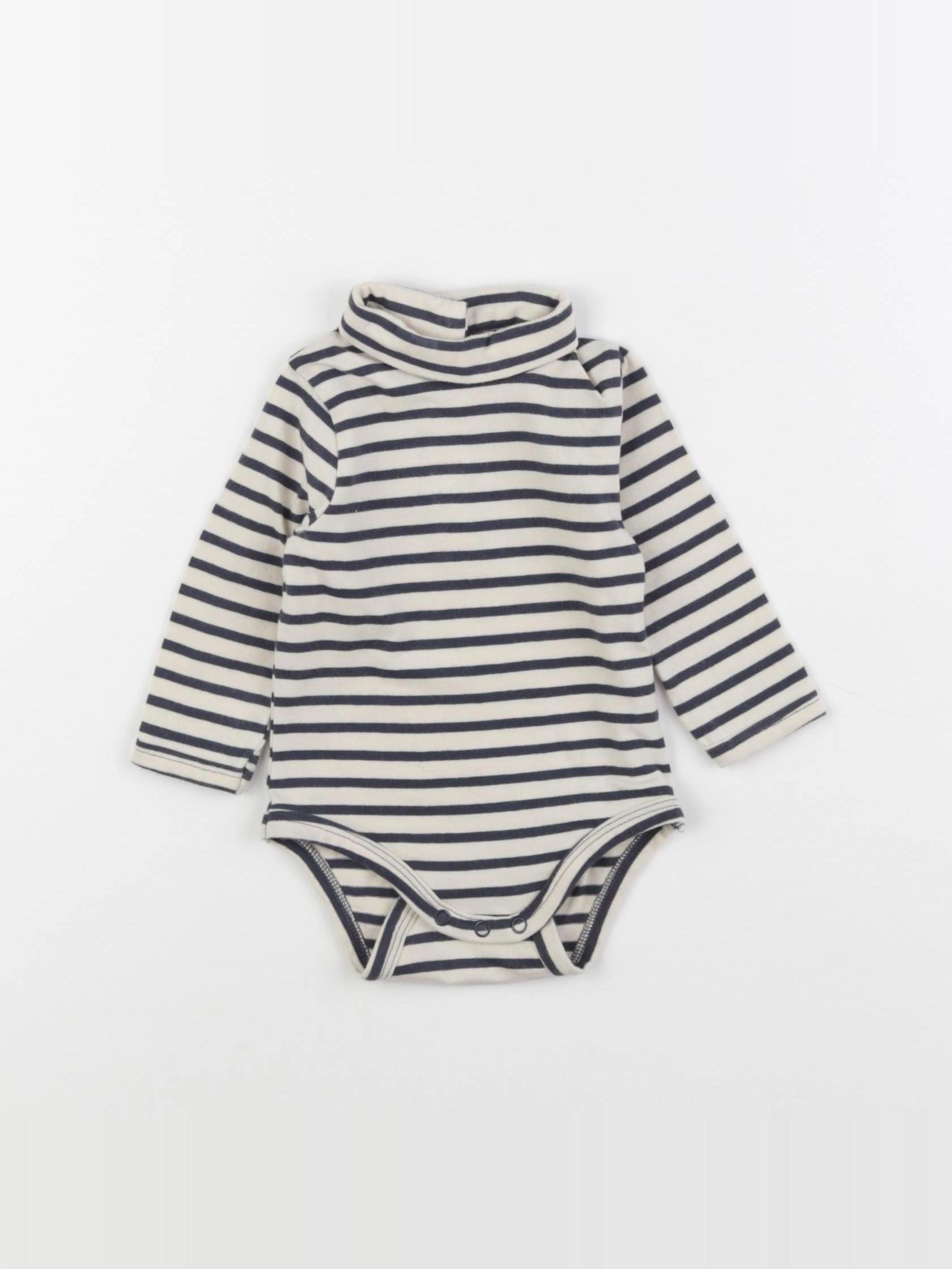 Vertbaudet - body à col beige - 3 mois