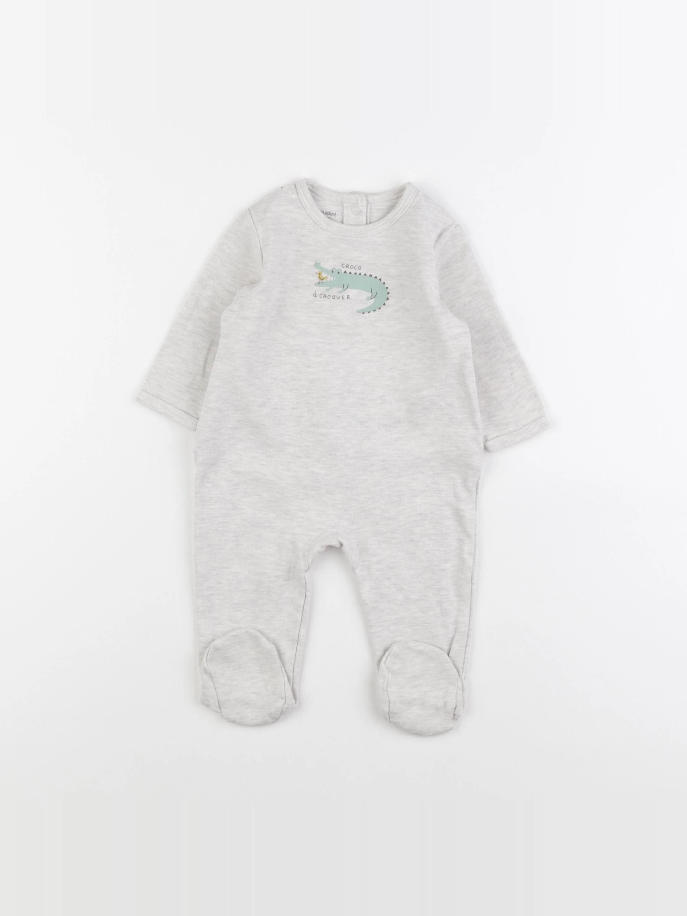 Vertbaudet - pyjama coton gris - 6 mois