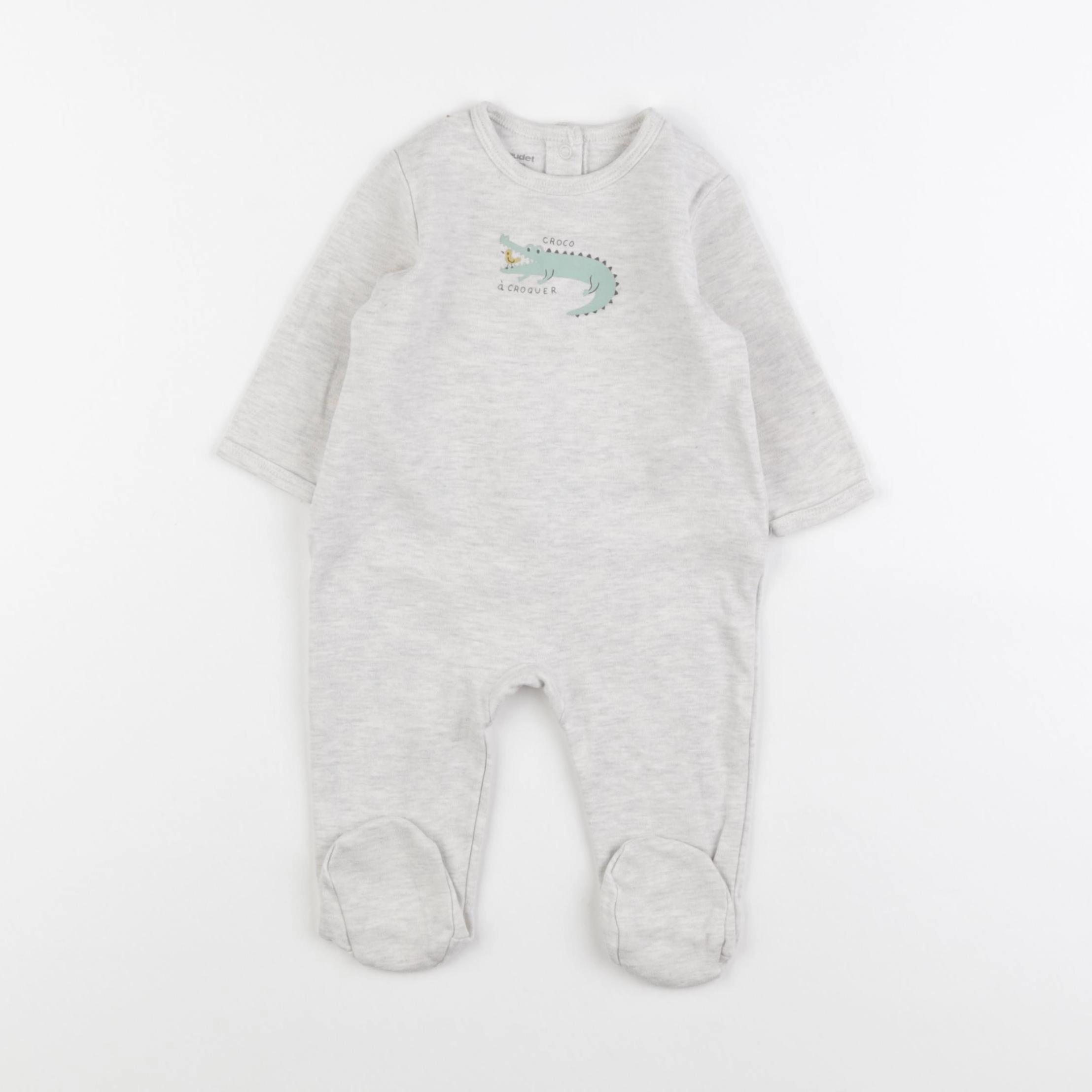 Vertbaudet - pyjama coton gris - 6 mois