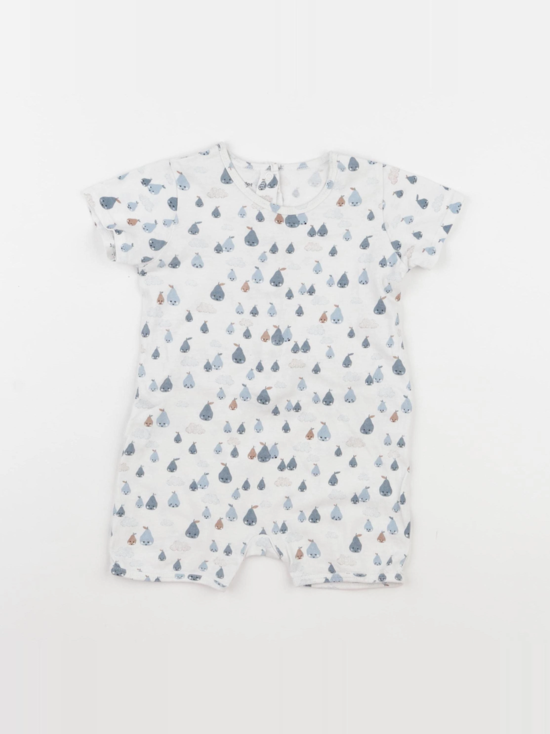 Vertbaudet - pyjama coton blanc - 18 mois