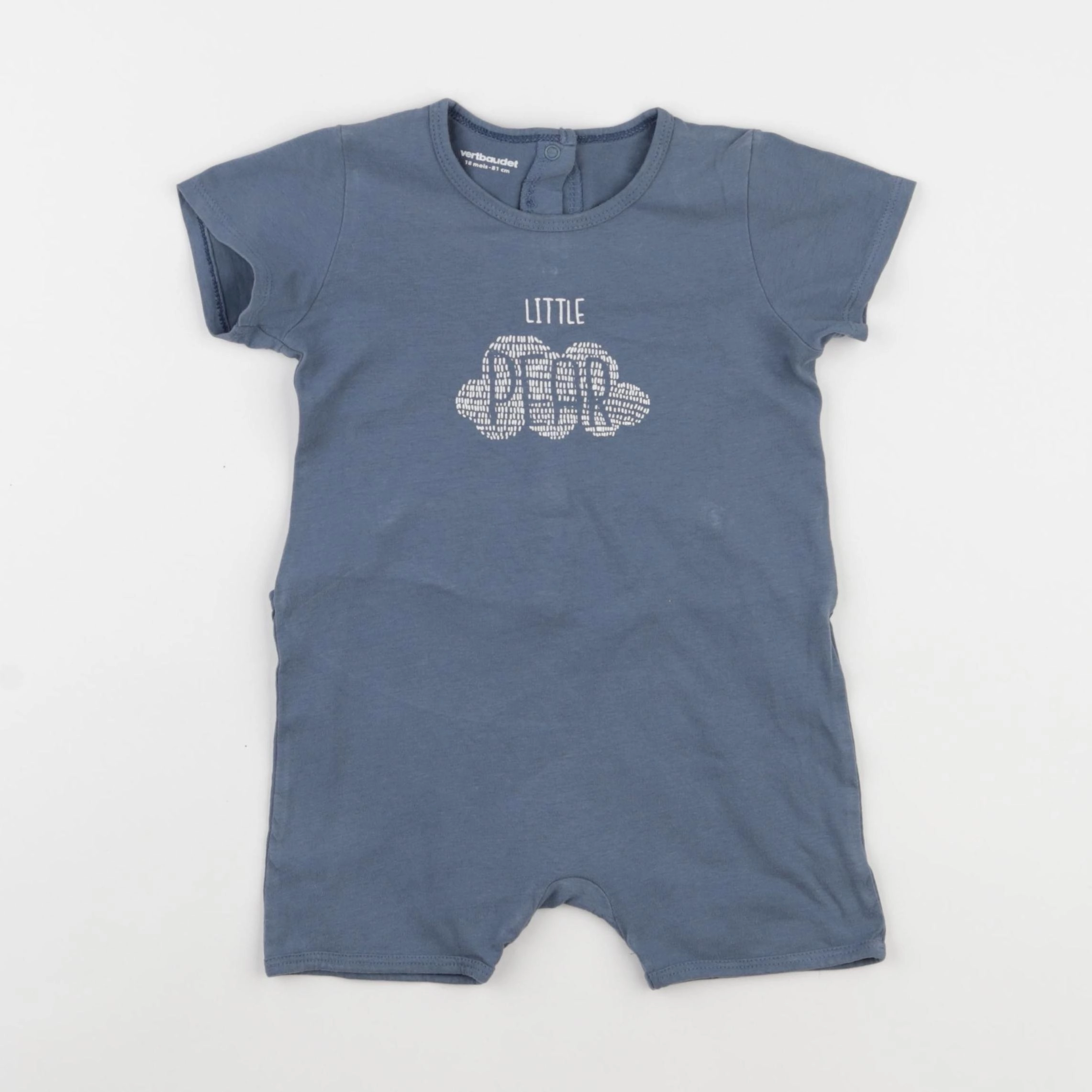 Vertbaudet - pyjama coton bleu - 18 mois