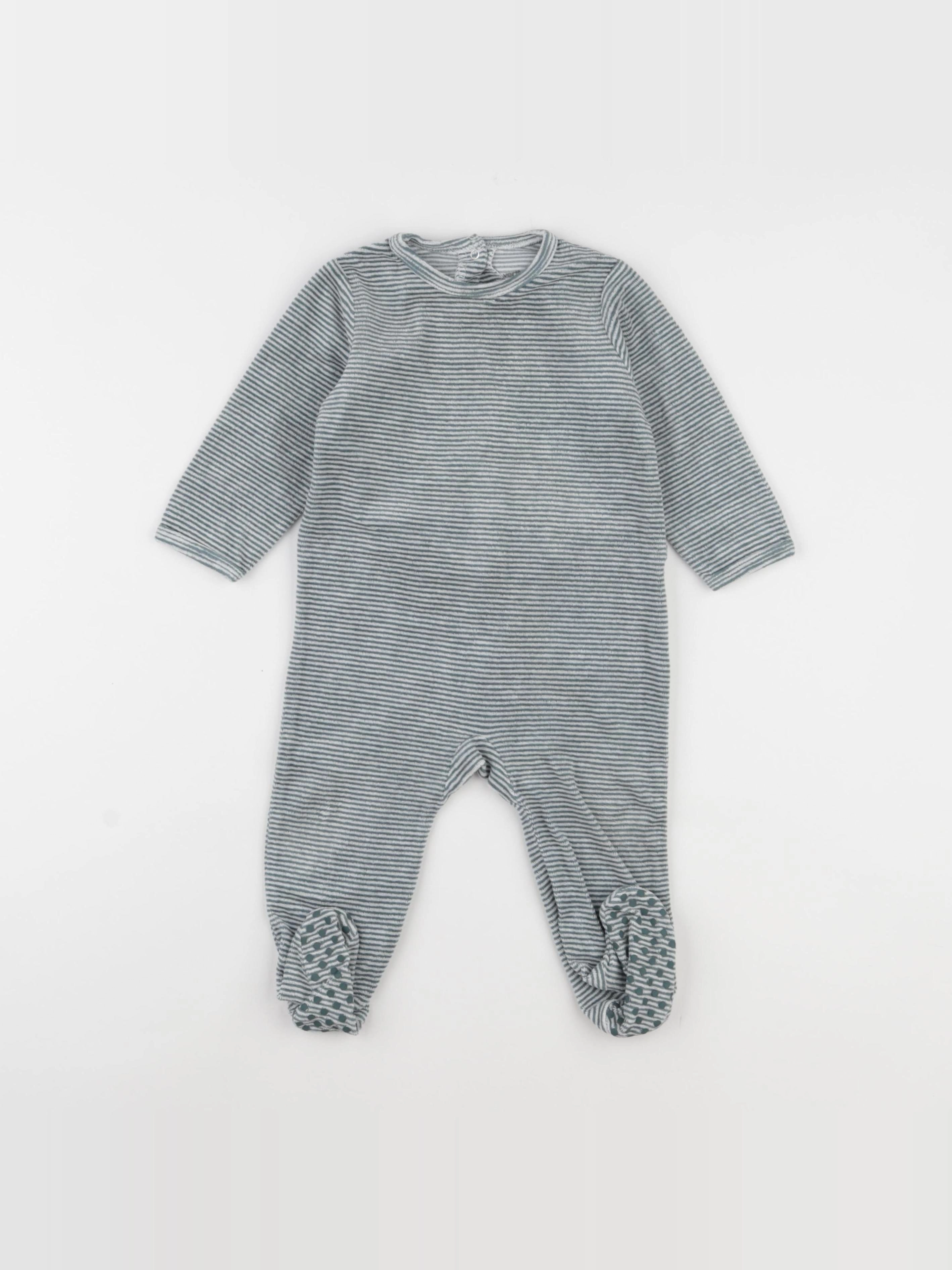 Vertbaudet - pyjama velours vert - 12 mois