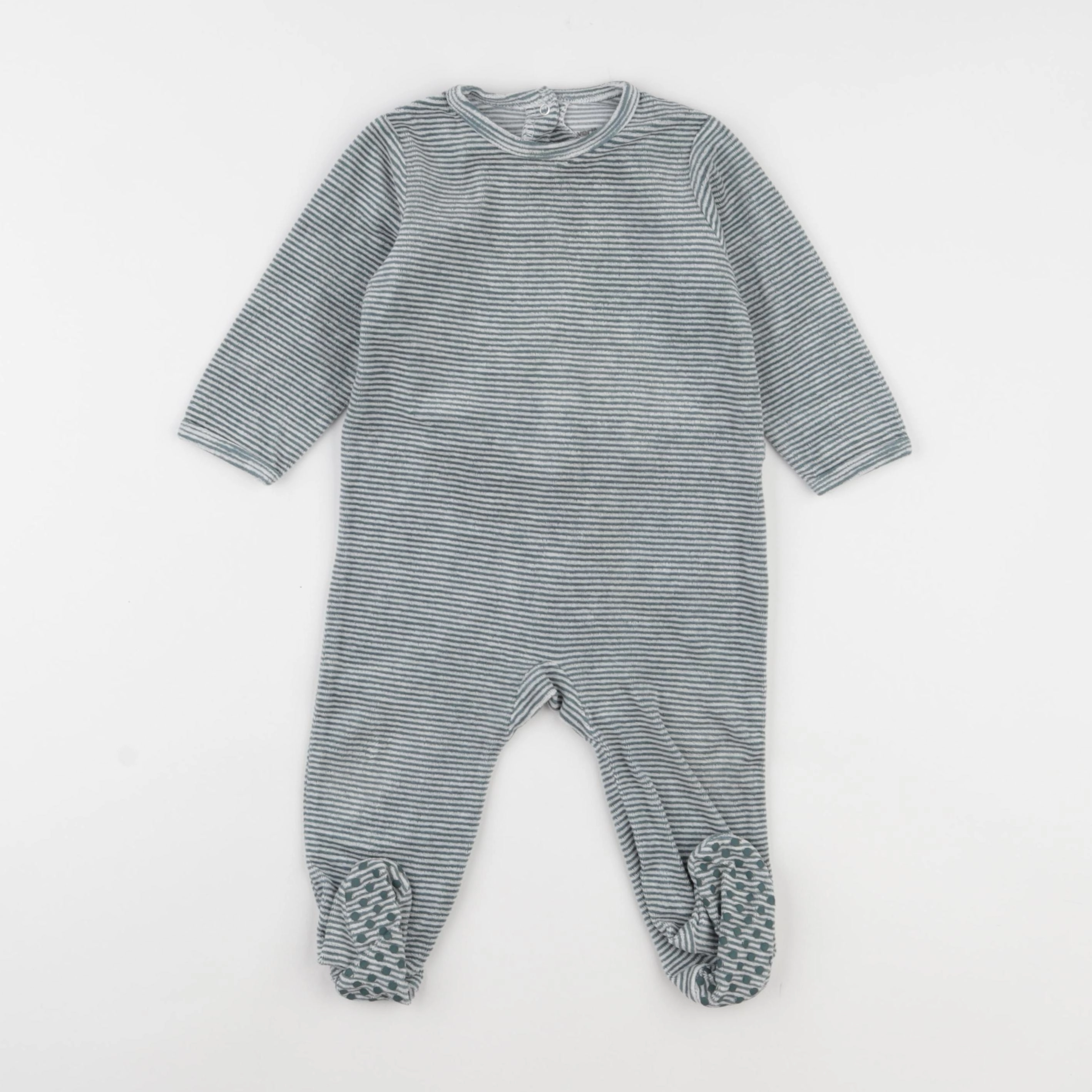 Vertbaudet - pyjama velours vert - 12 mois