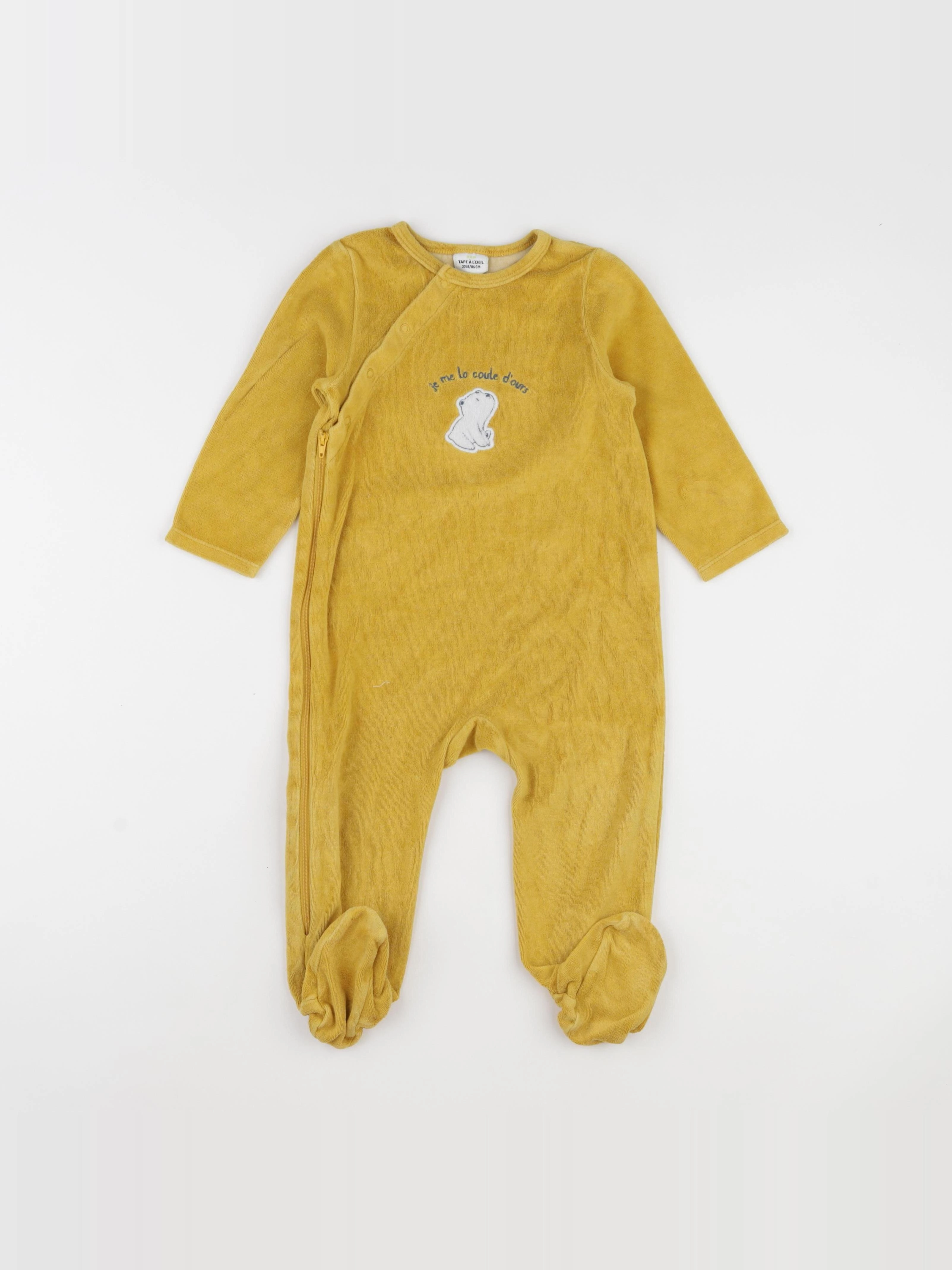 Tape à l'oeil - pyjama velours jaune - 24 mois
