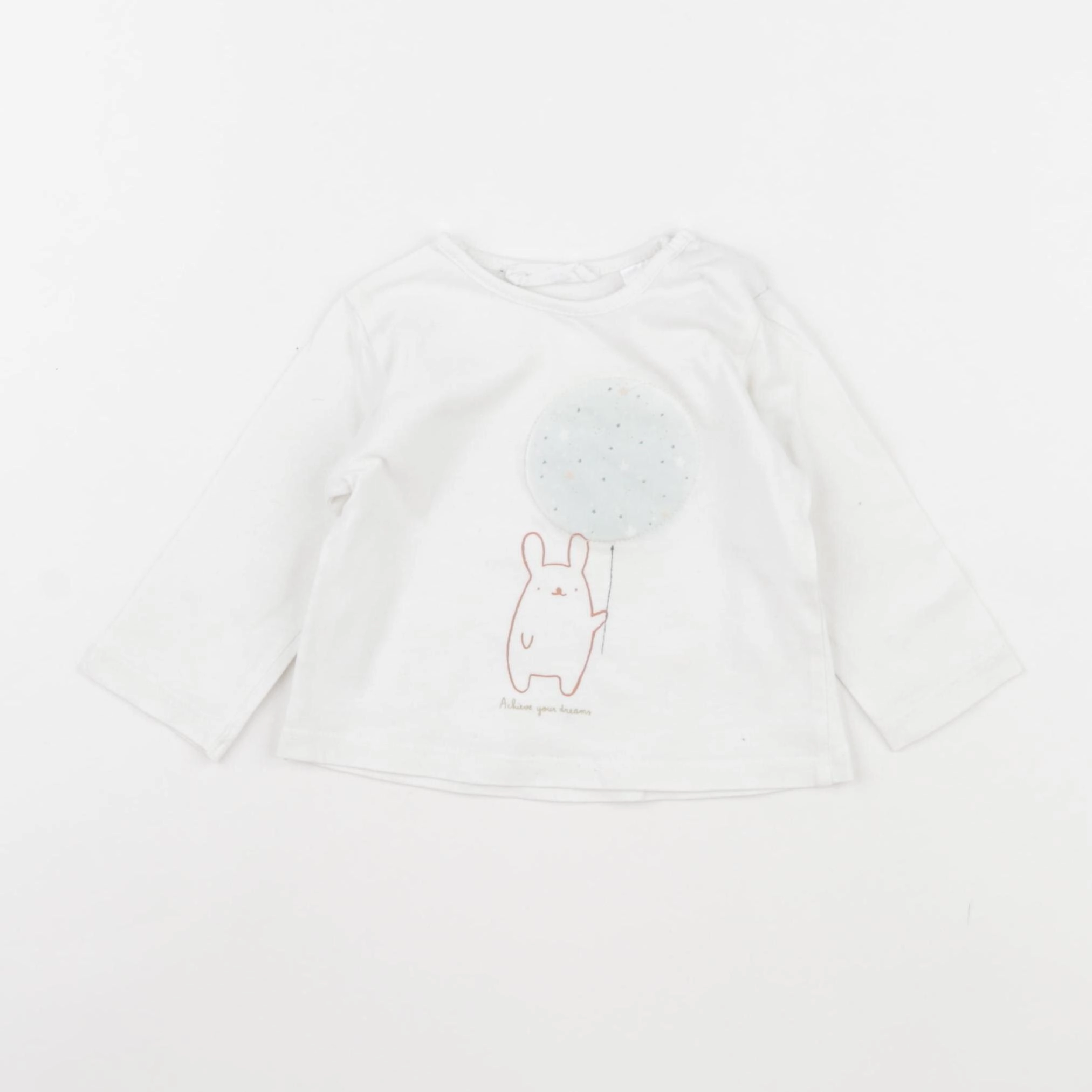 Zara - tee-shirt blanc - 1/3 mois