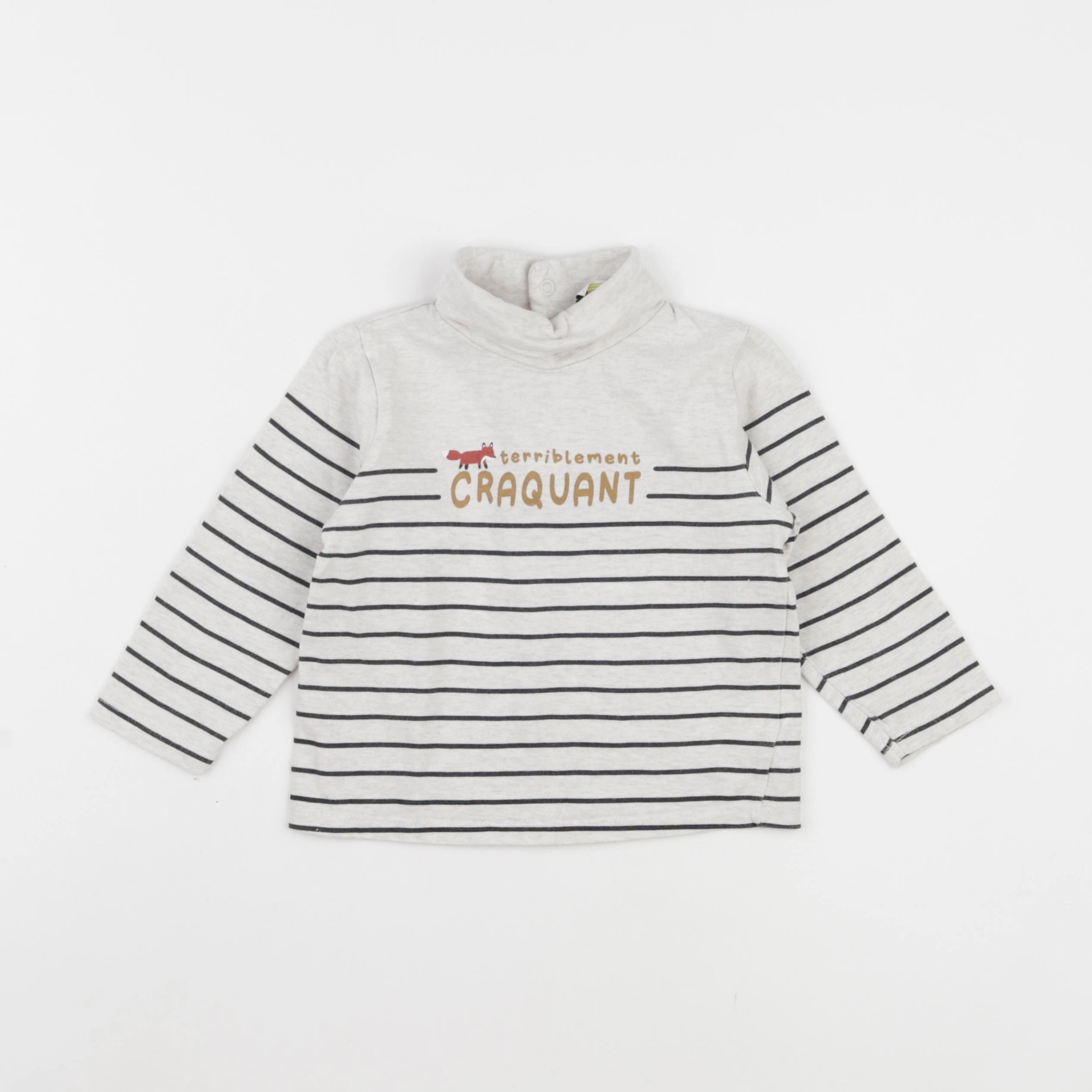 Tape à l'oeil - sous-pull gris - 18 mois