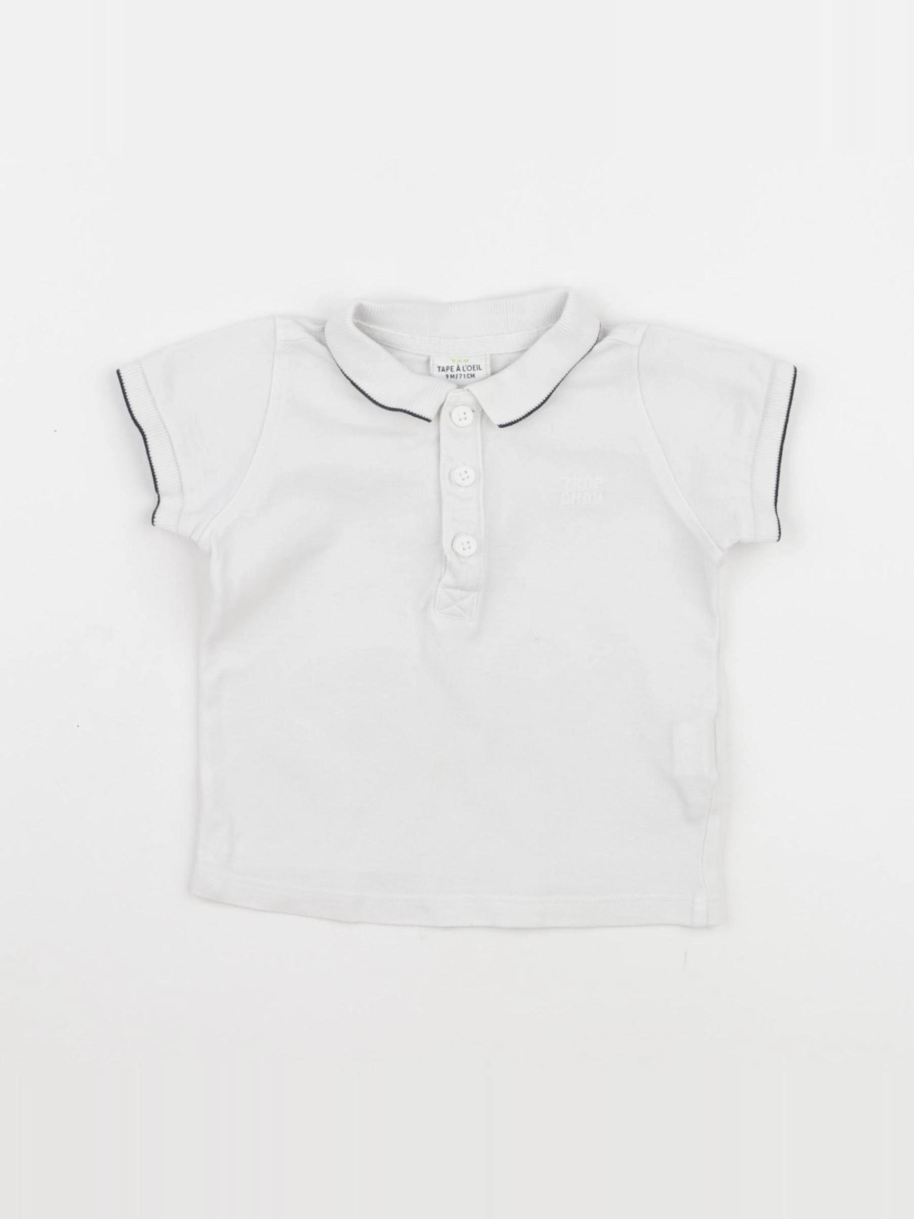 Tape à l'oeil - polo blanc - 9 mois