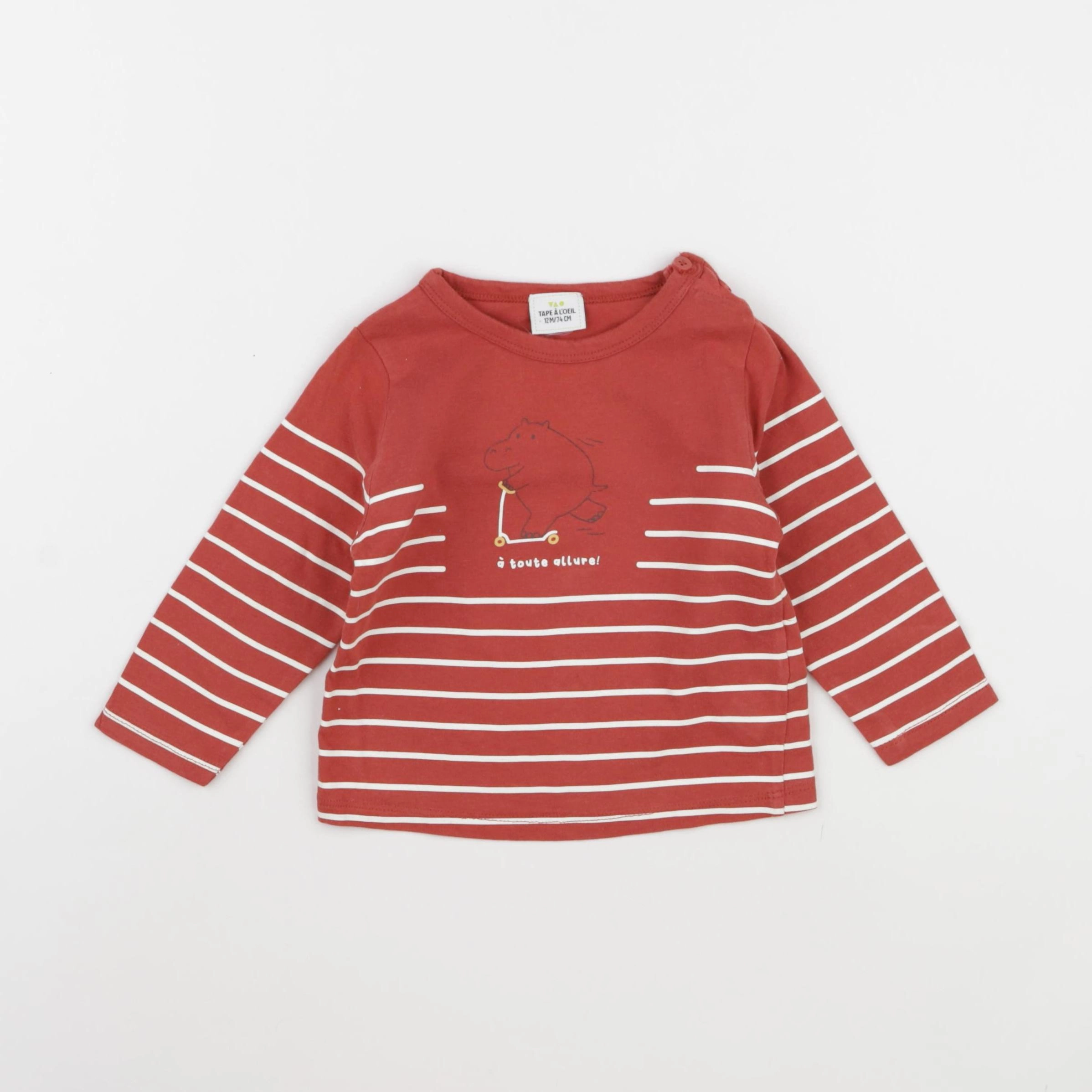 Tape à l'oeil - tee-shirt rouge - 12 mois