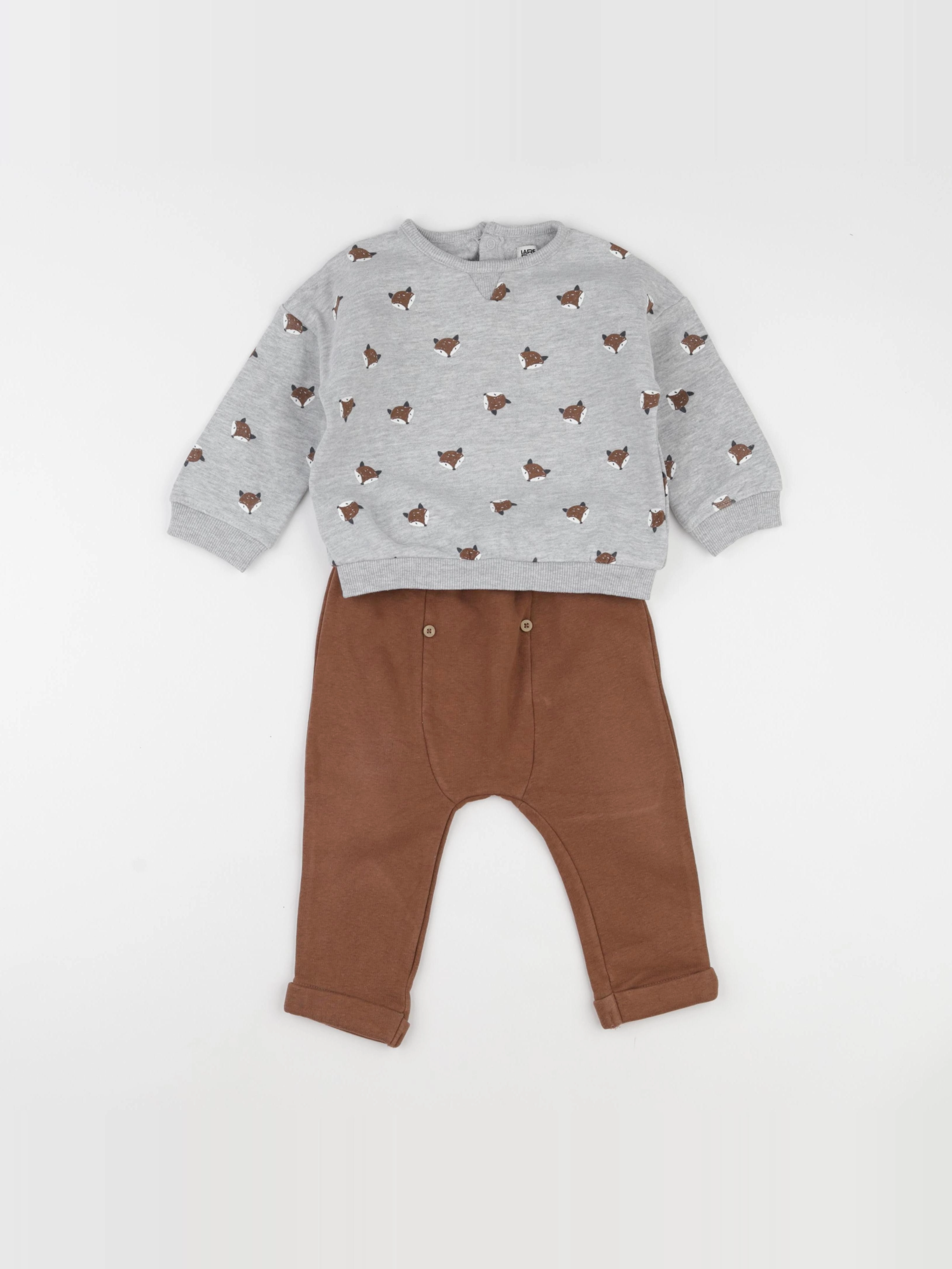 La Redoute - ensemble marron - 18 mois
