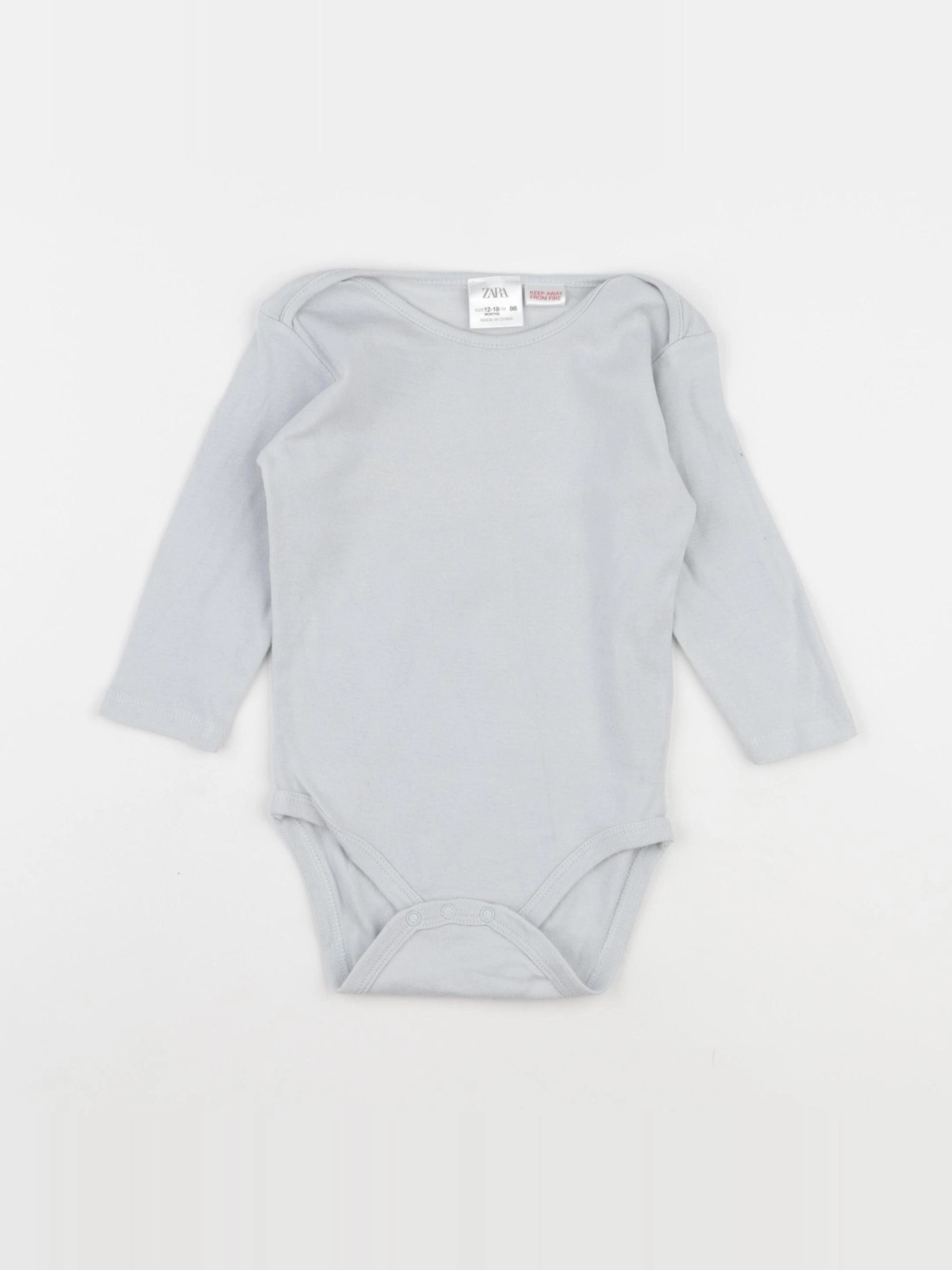 Zara - body bleu - 12/18 mois
