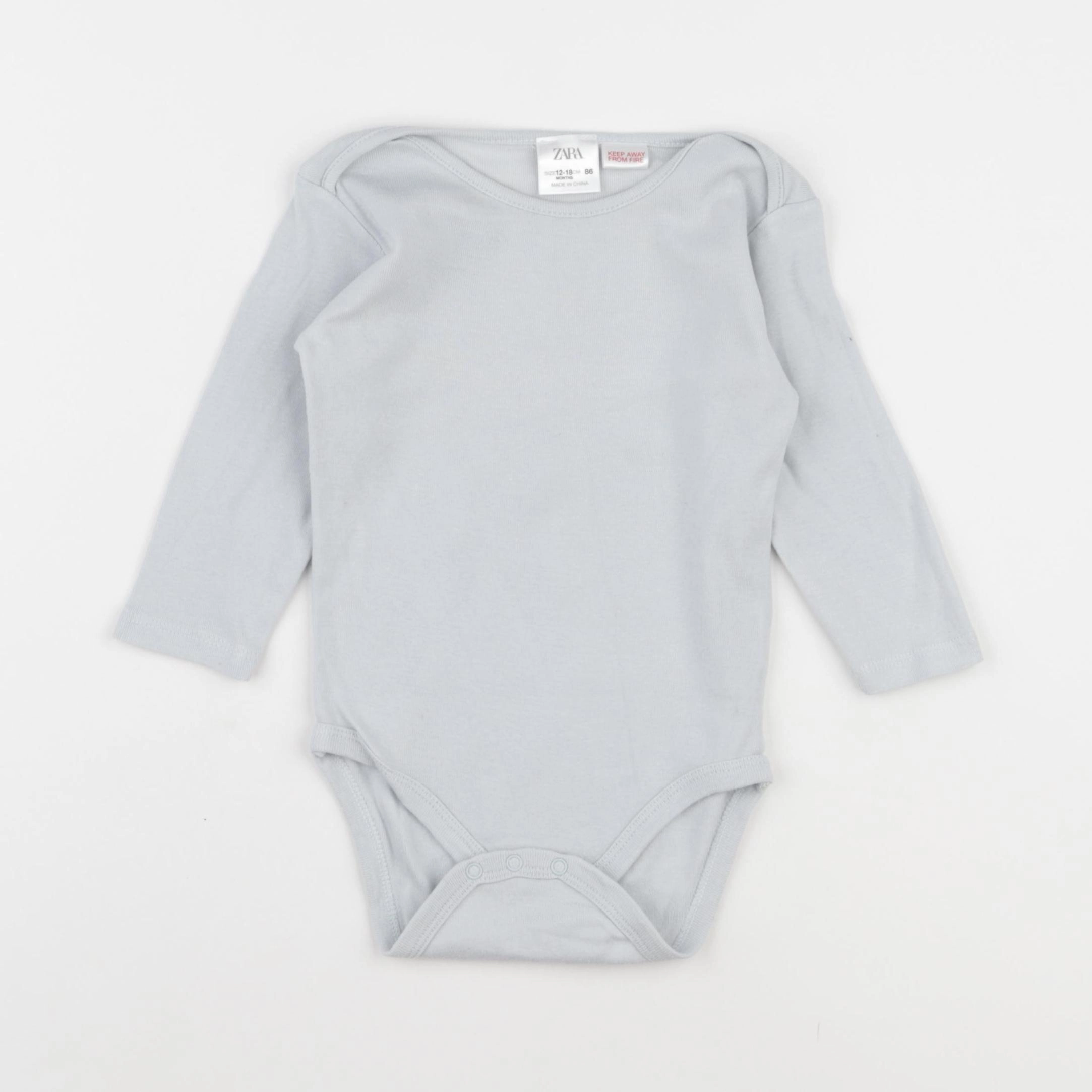 Zara - body bleu - 12/18 mois