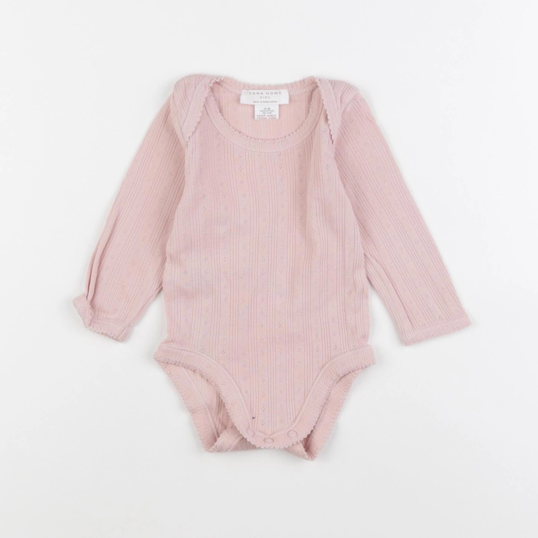 Zara - body rose - 3/6 mois