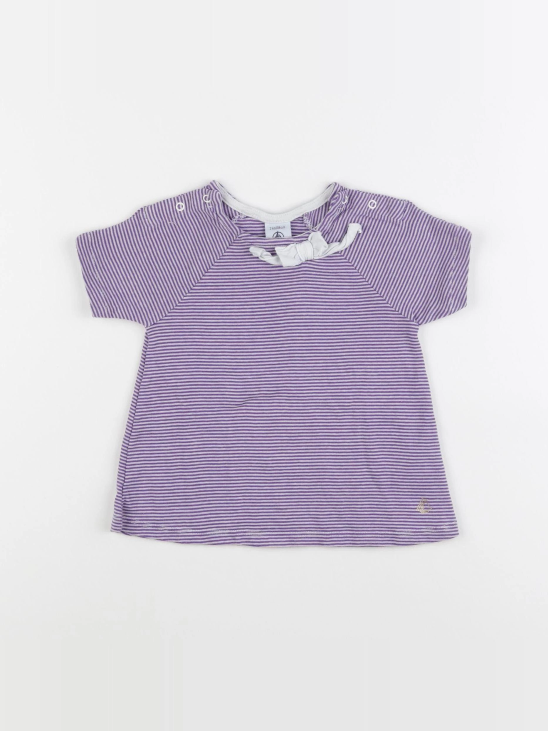 Petit Bateau - tee-shirt violet - 24 mois