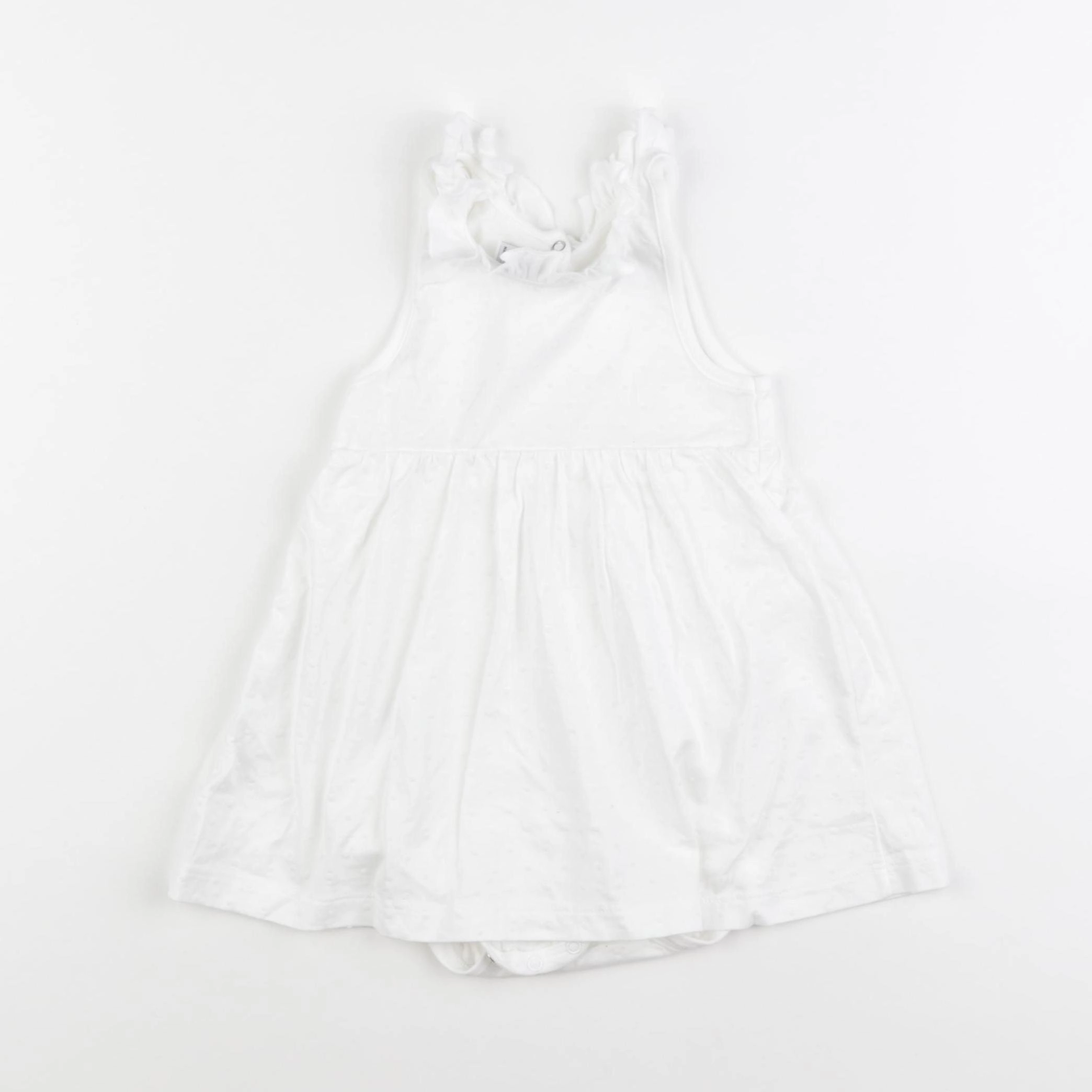 Petit Bateau - body robe blanc - 24 mois