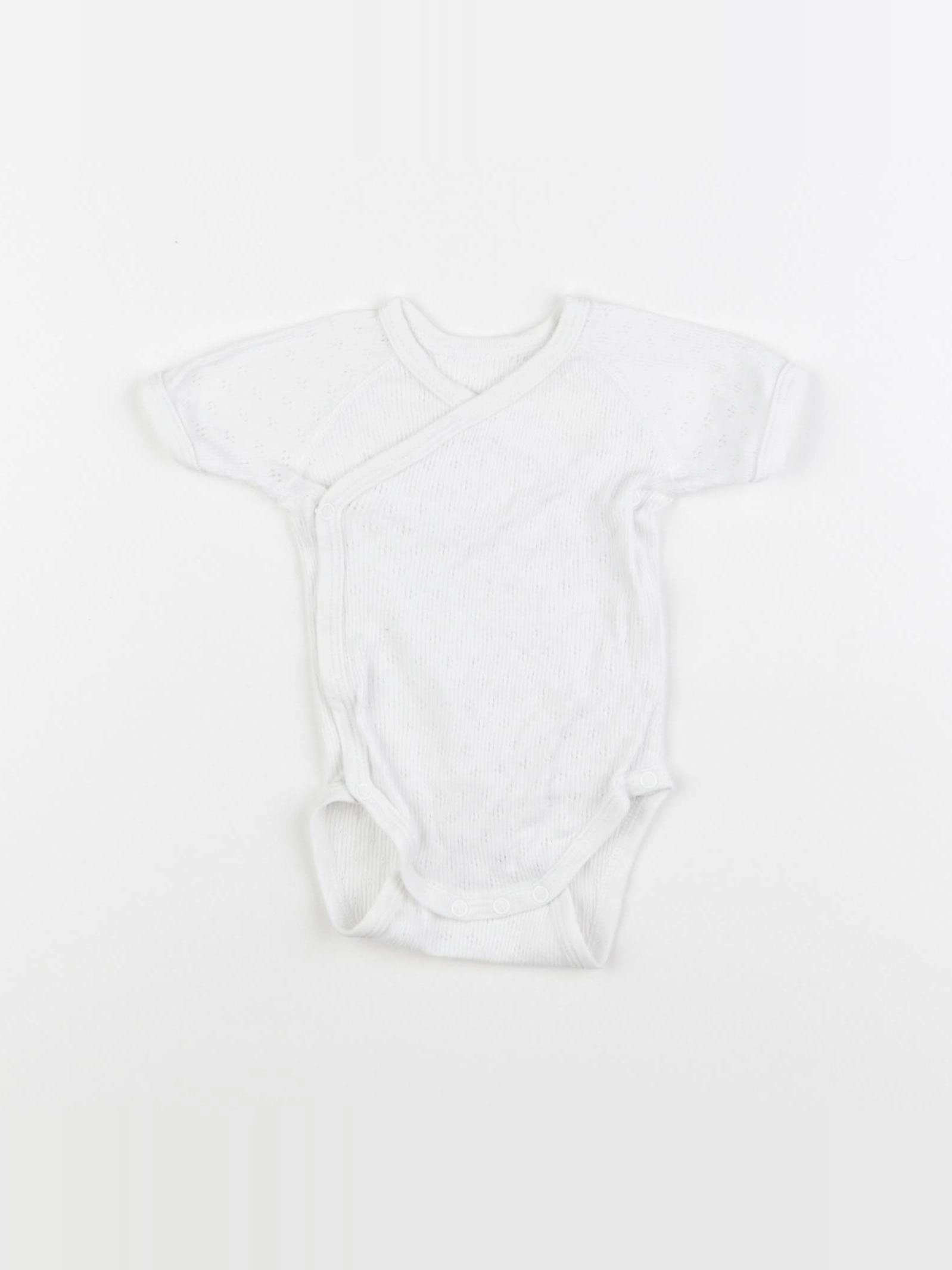 Petit Bateau - body blanc - 6 mois