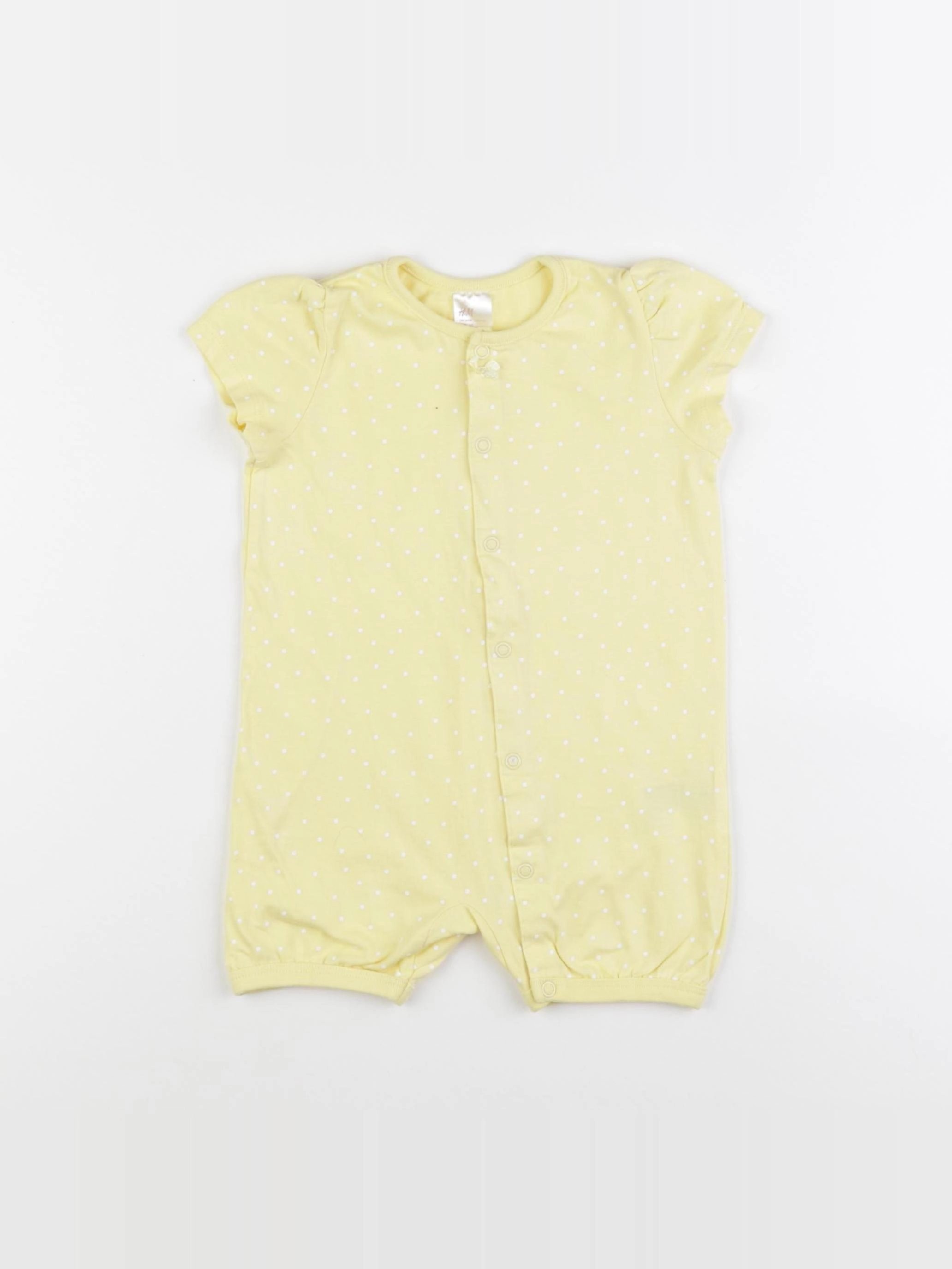 H&M - pyjama coton jaune - 3/6 mois