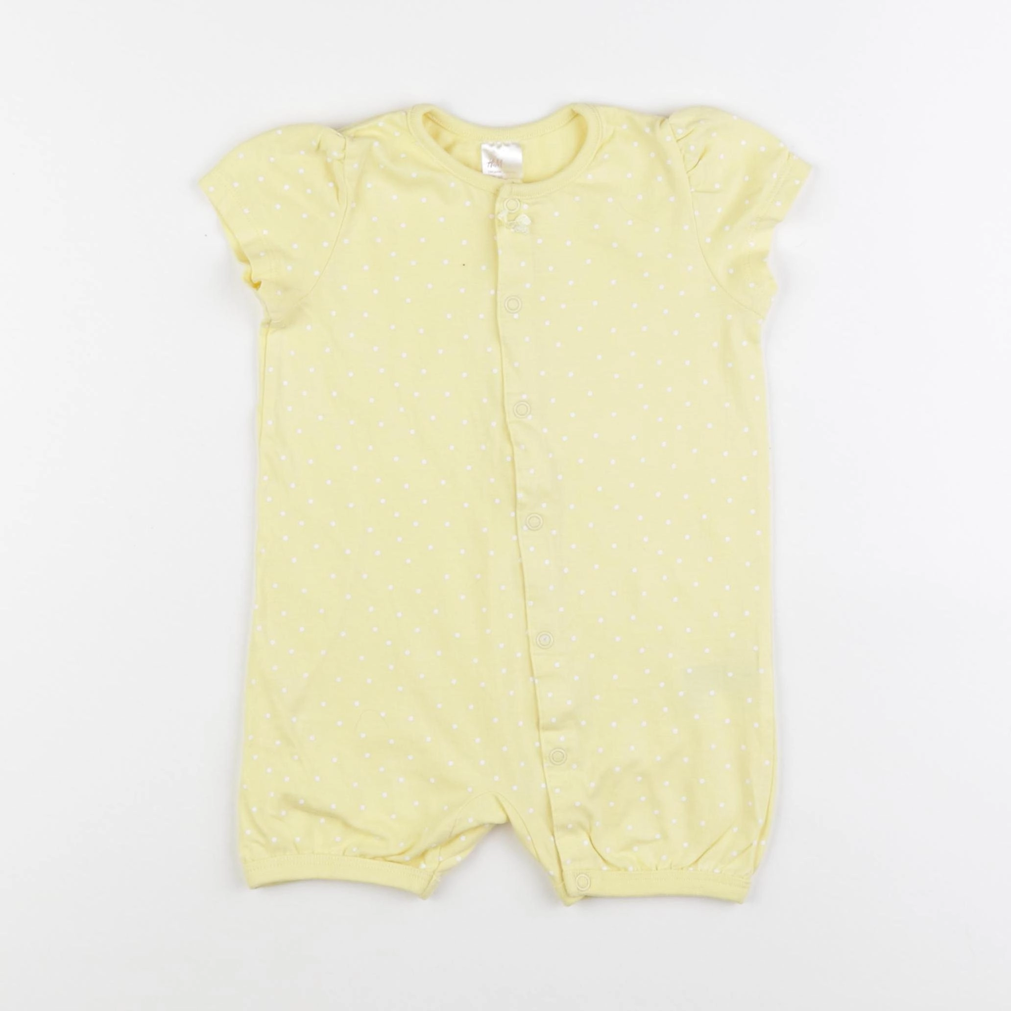 H&M - pyjama coton jaune - 3/6 mois