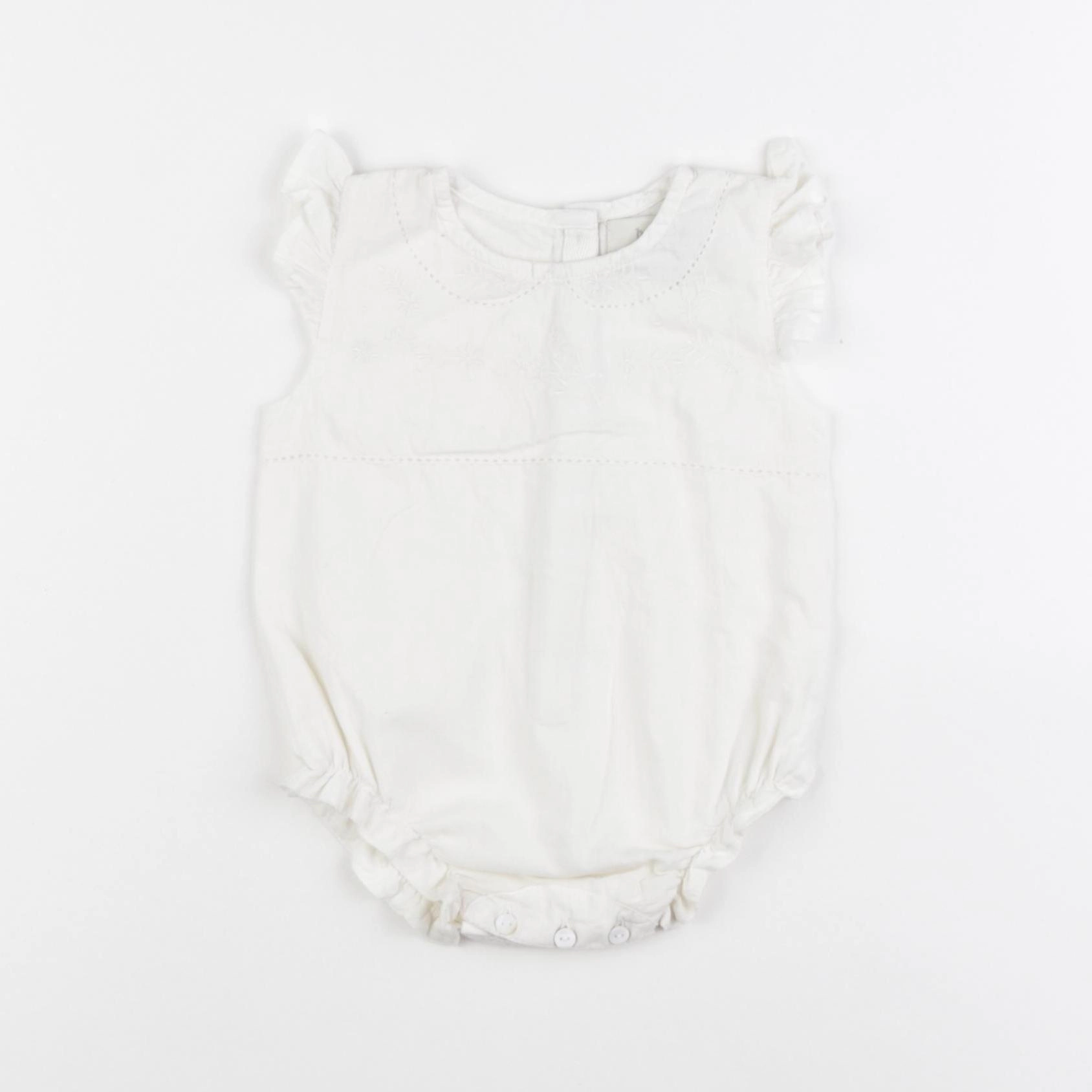 Bonnet à Pompon - combinaison beige - 6 mois