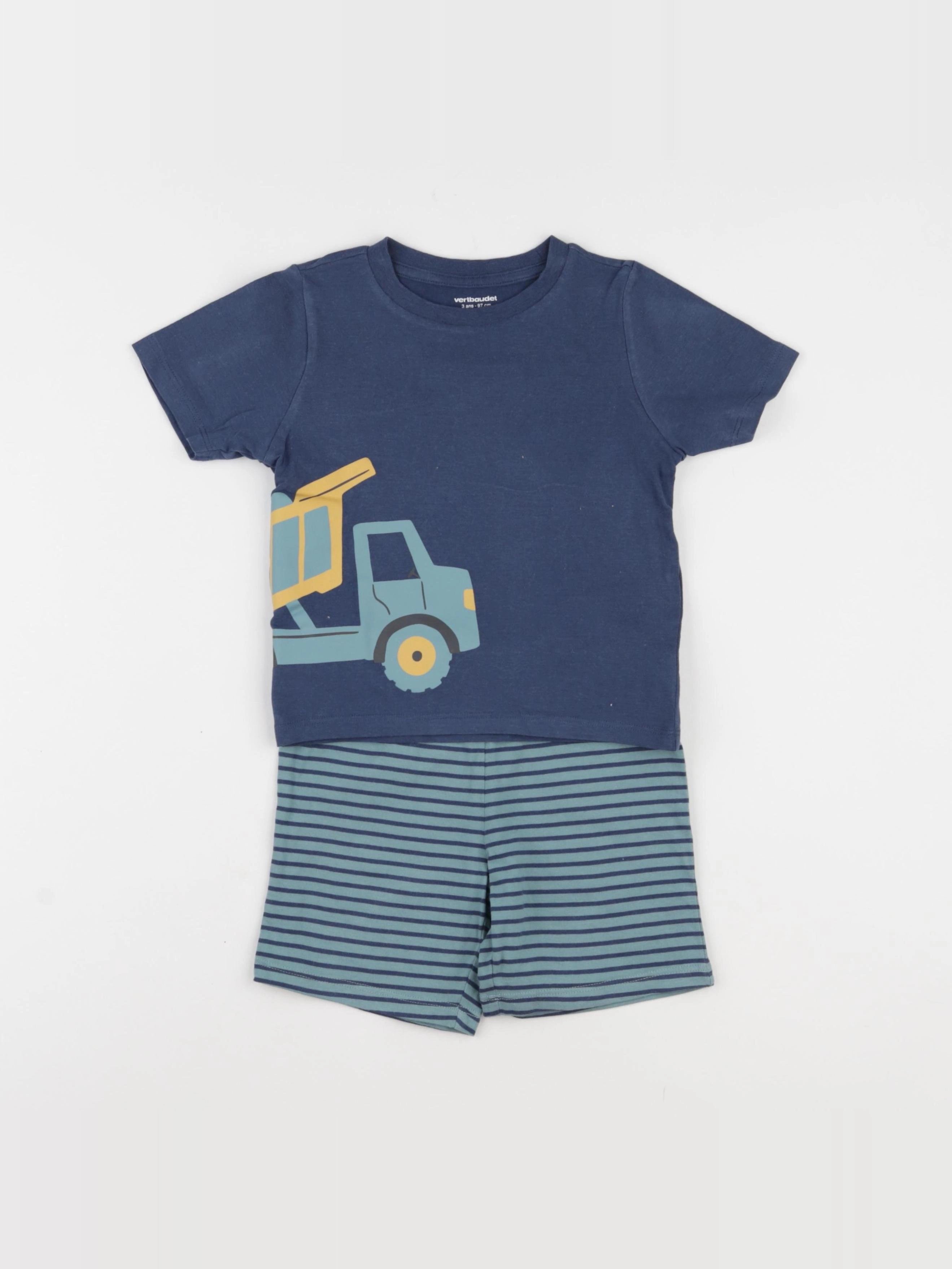 Vertbaudet - pyjama coton bleu - 3 ans
