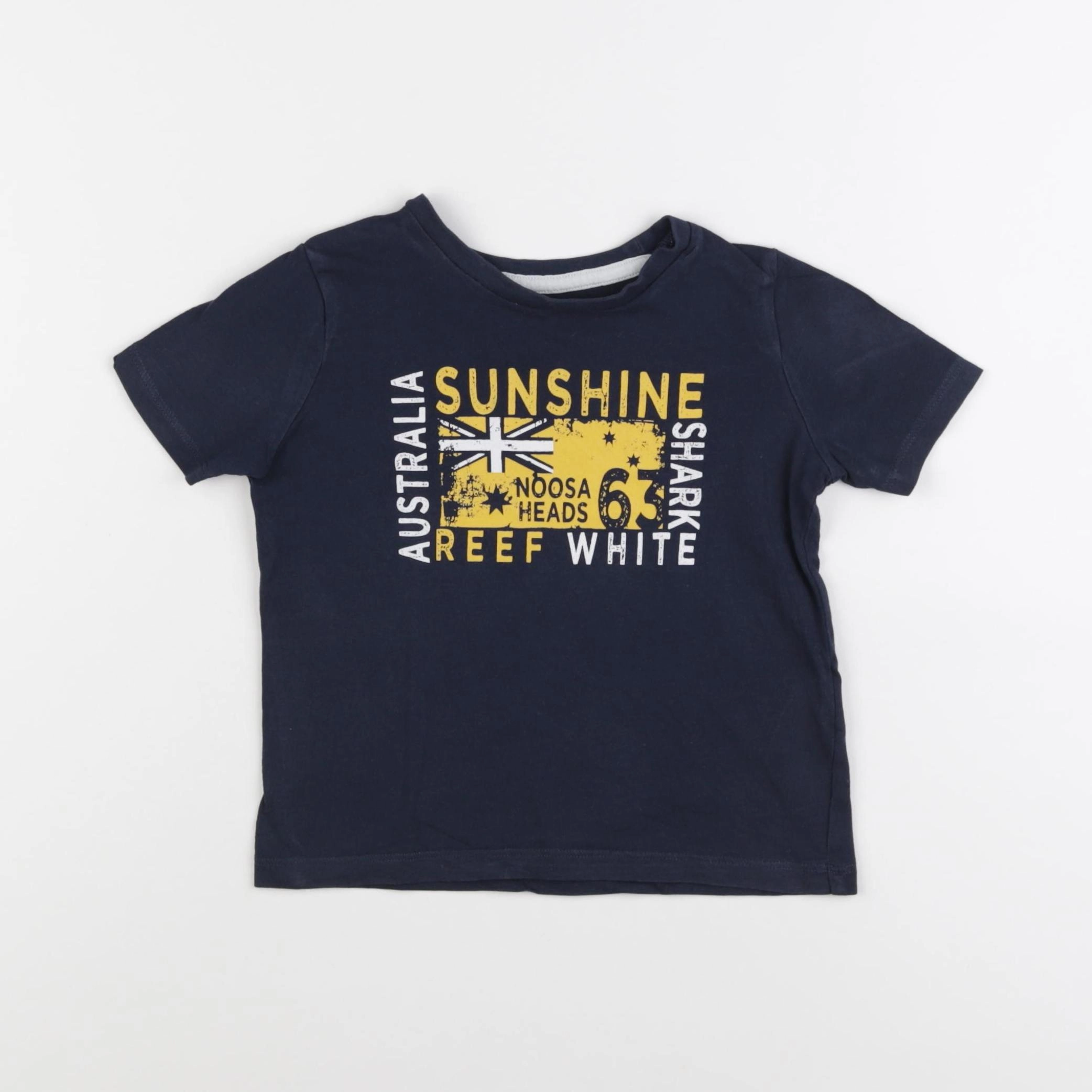 Vertbaudet - tee-shirt bleu - 2 ans