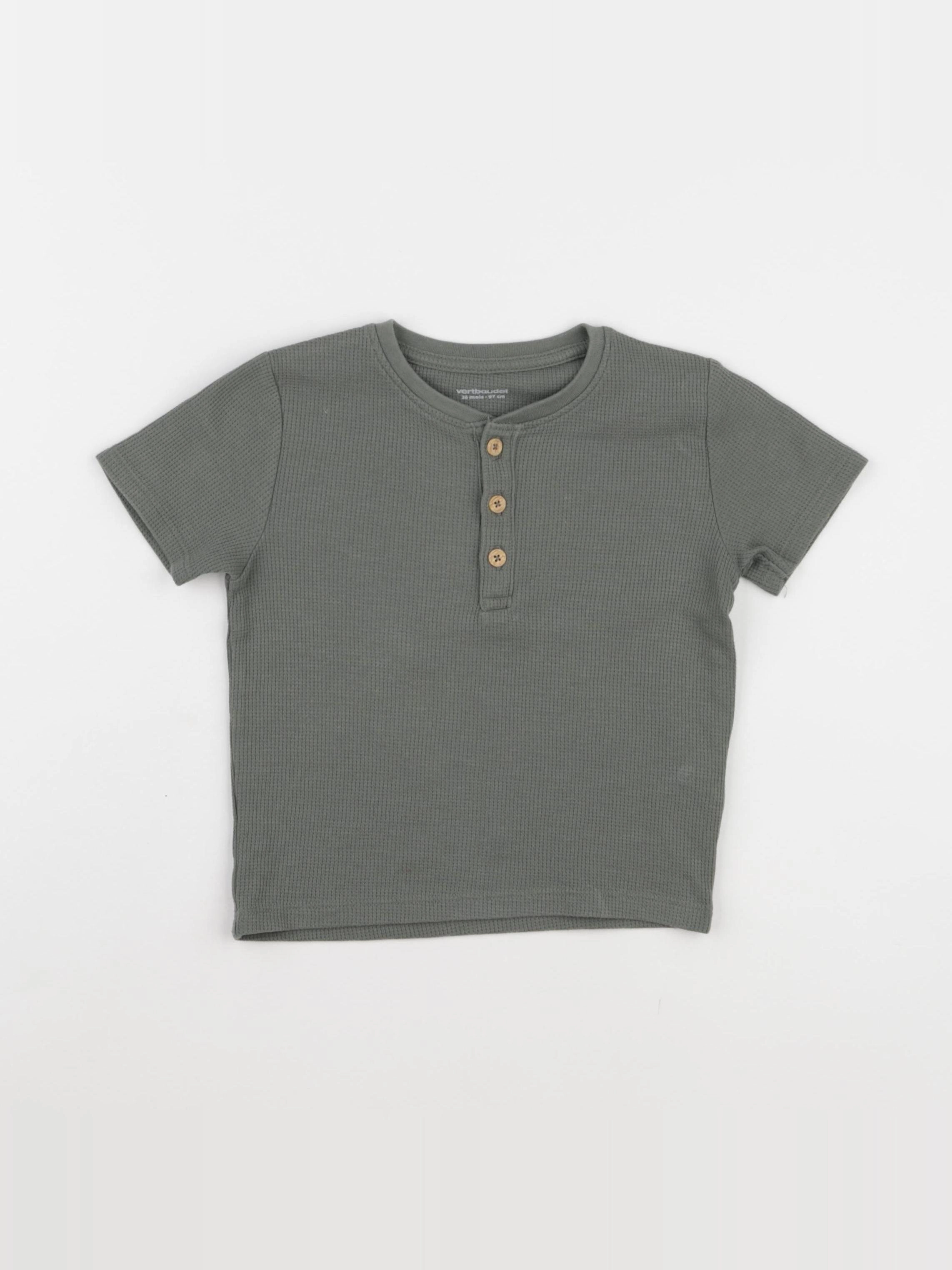 Vertbaudet - tee-shirt vert - 36 mois