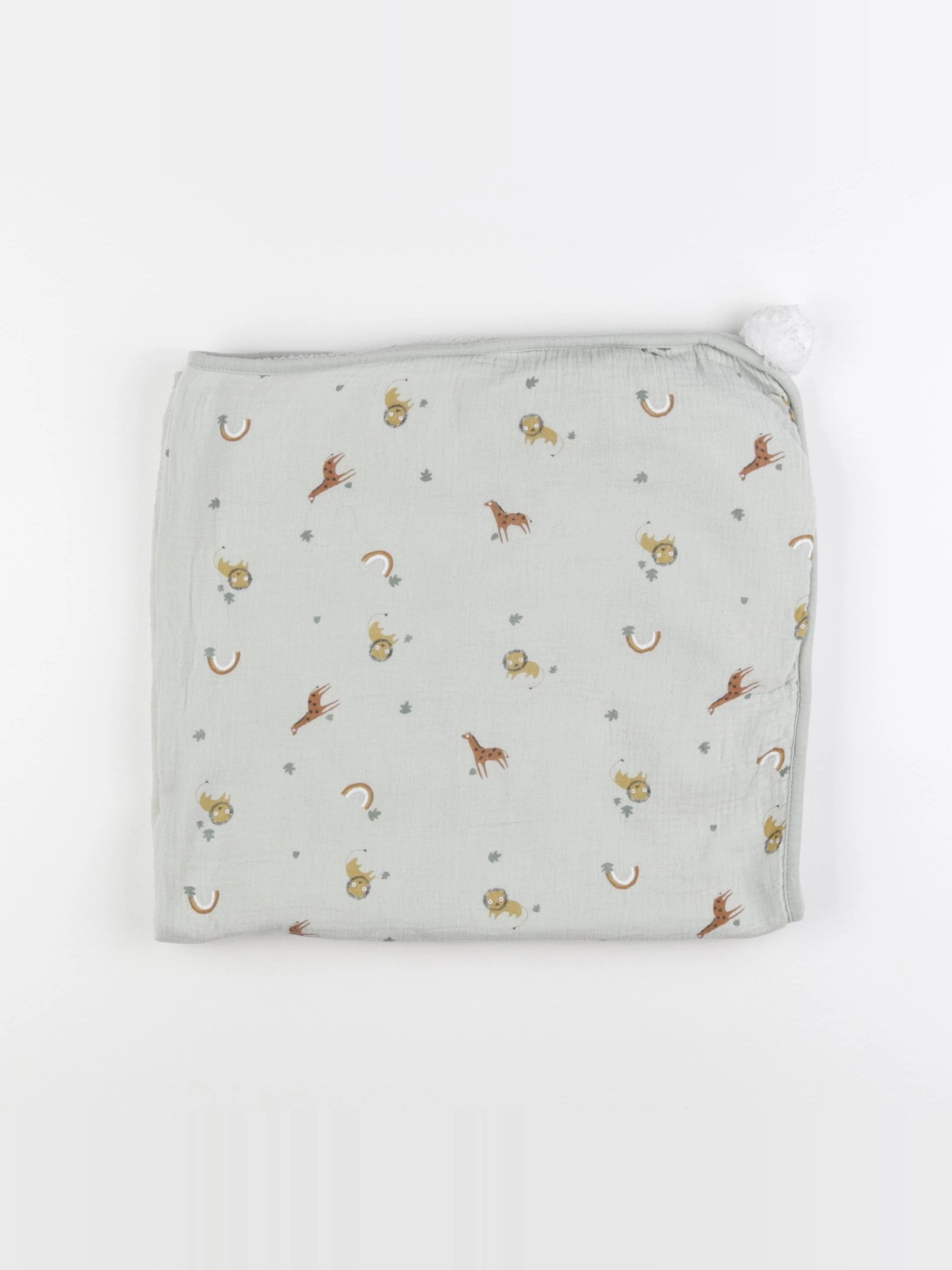 Vertbaudet - cape de bain vert - 2/4 ans