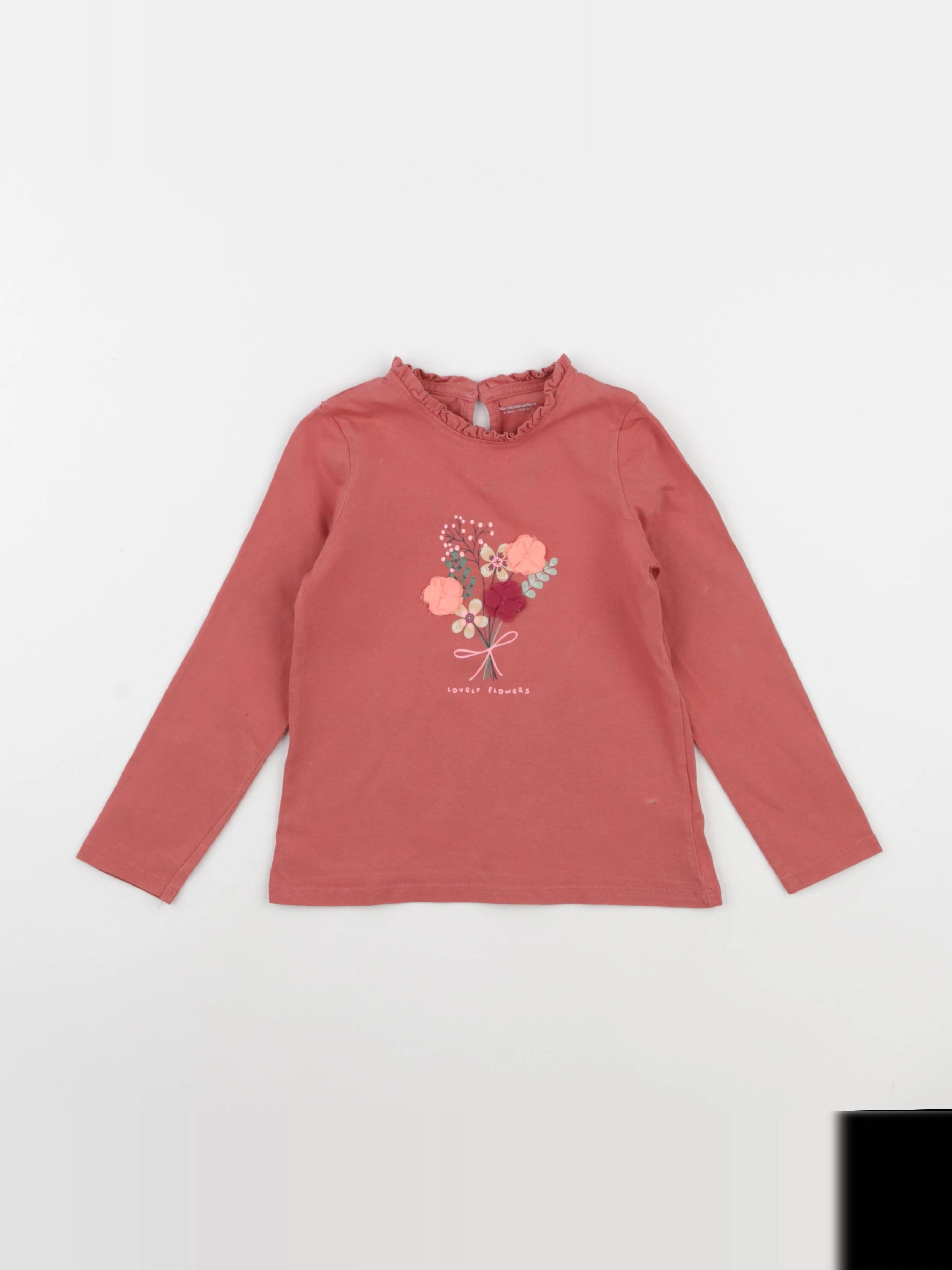 Vertbaudet - tee-shirt rose - 4 ans