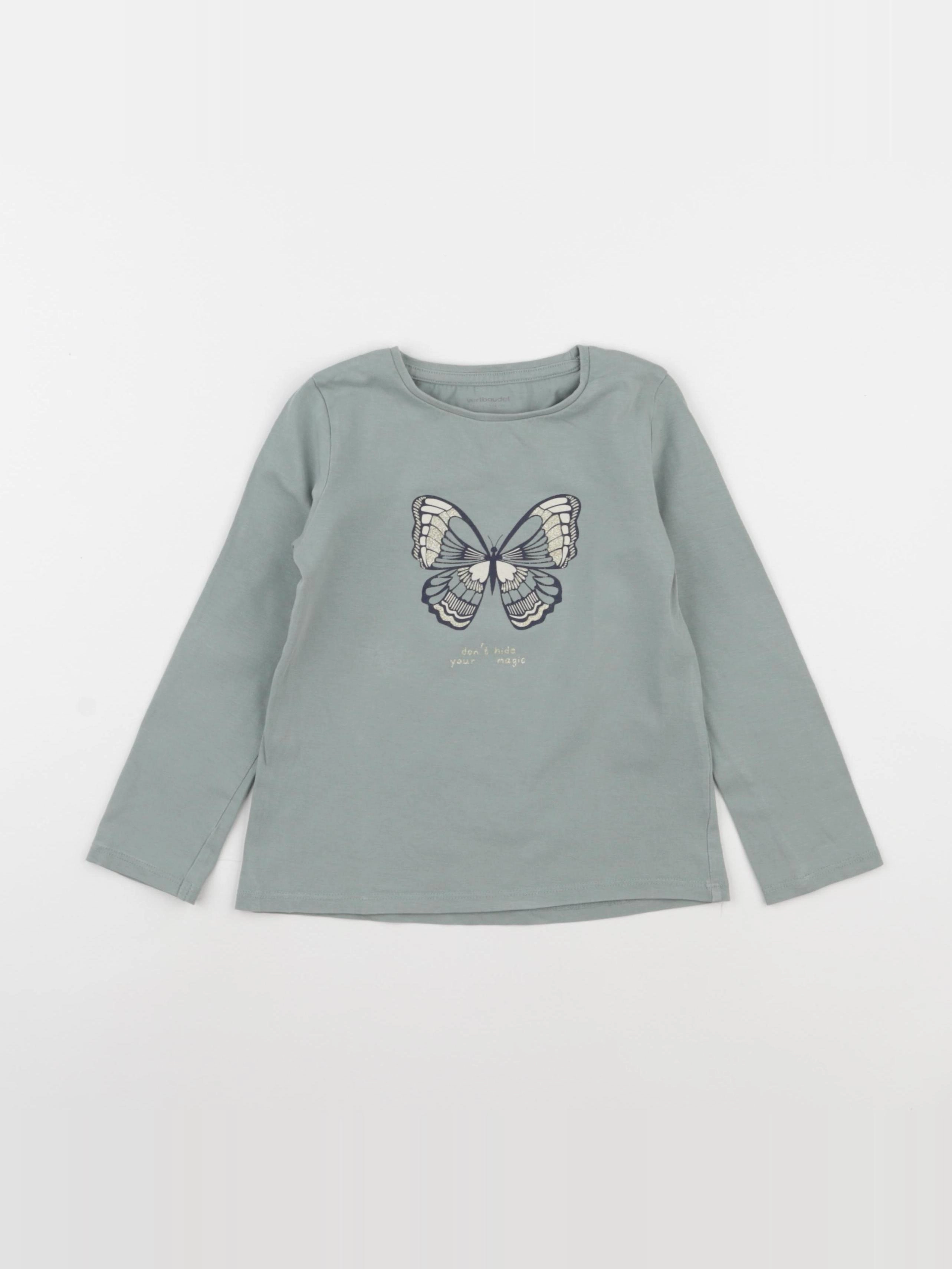 Vertbaudet - tee-shirt vert - 4 ans
