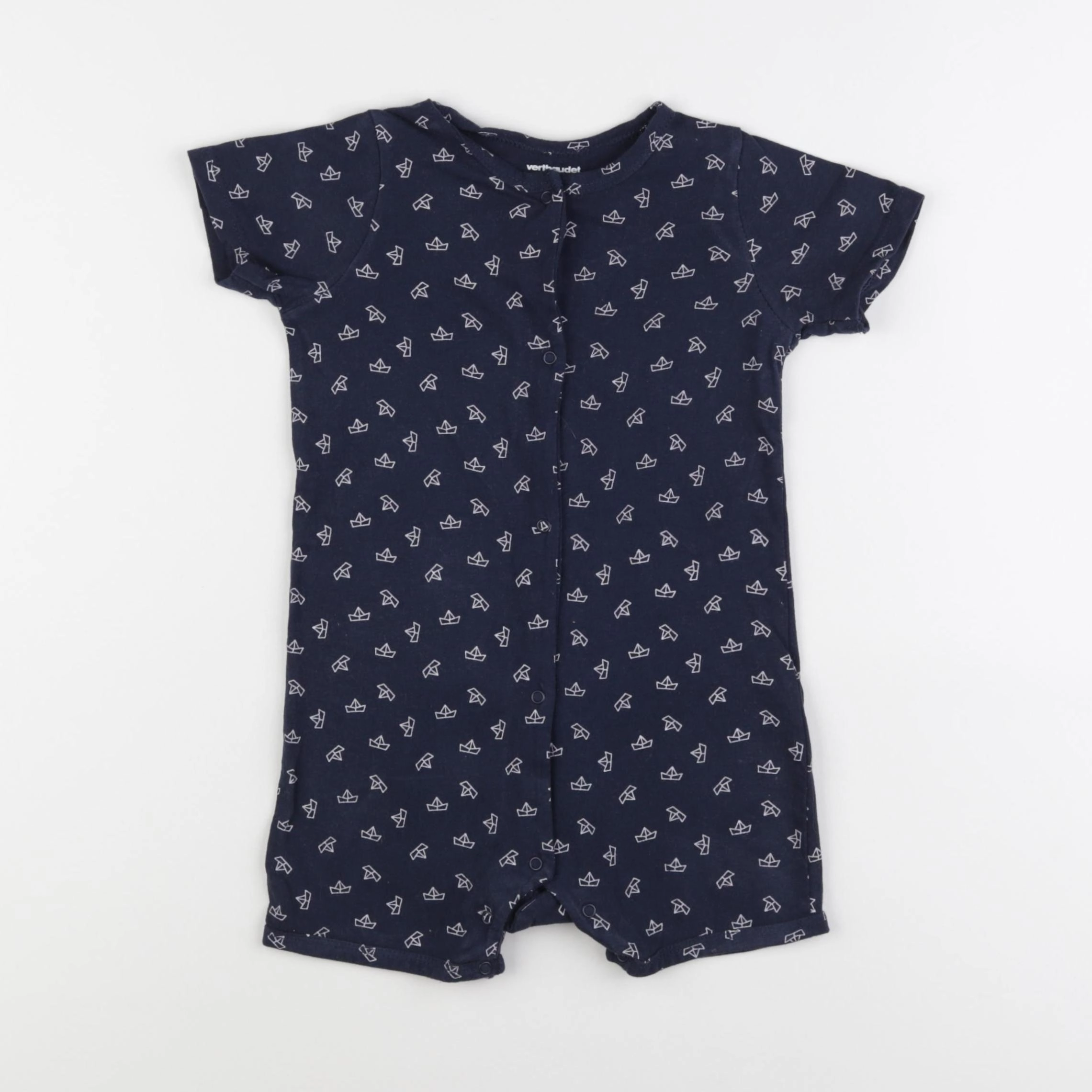 Vertbaudet - pyjama coton bleu - 24 mois
