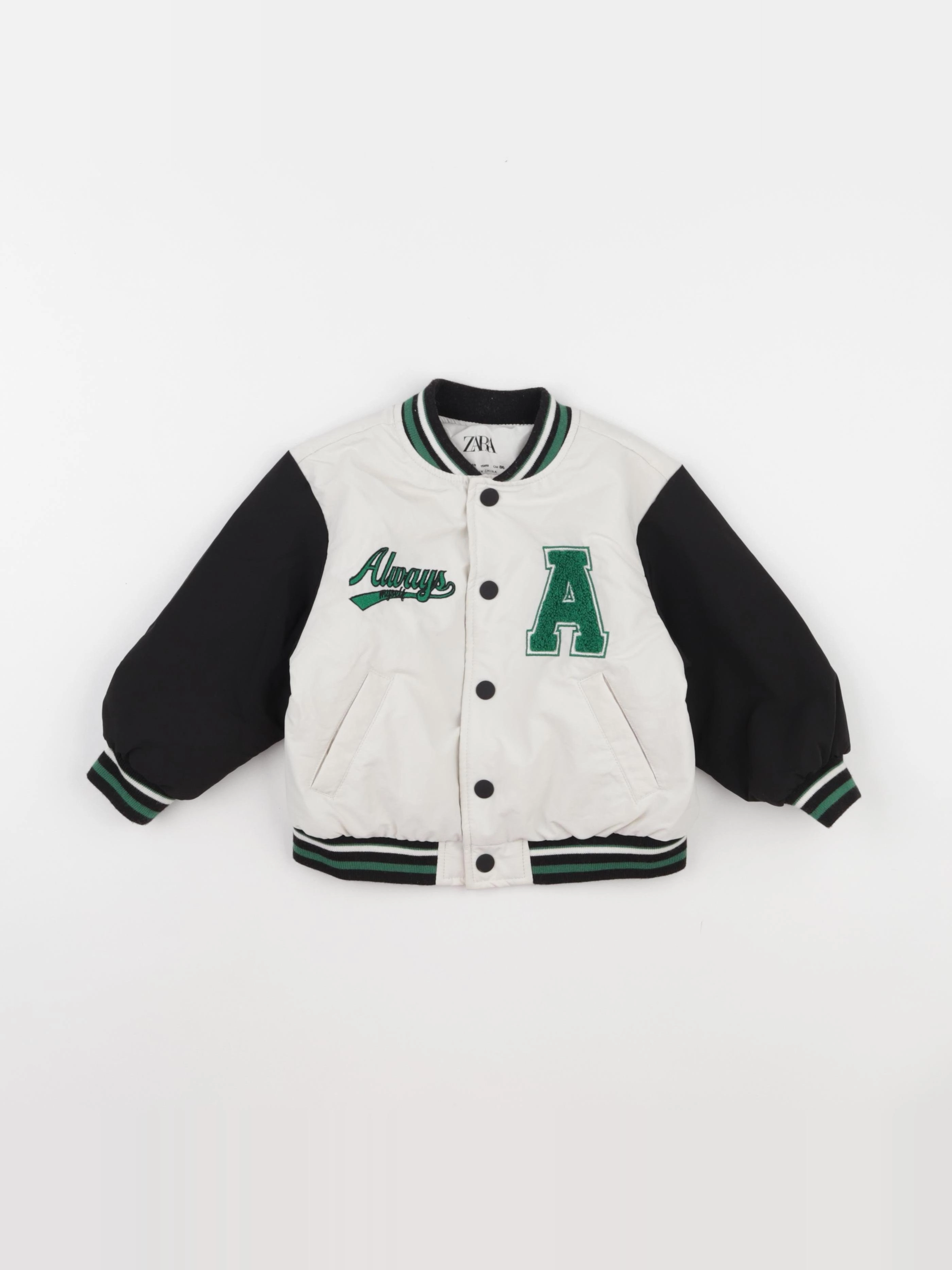 Zara - veste blanc, noir - 12/18 mois