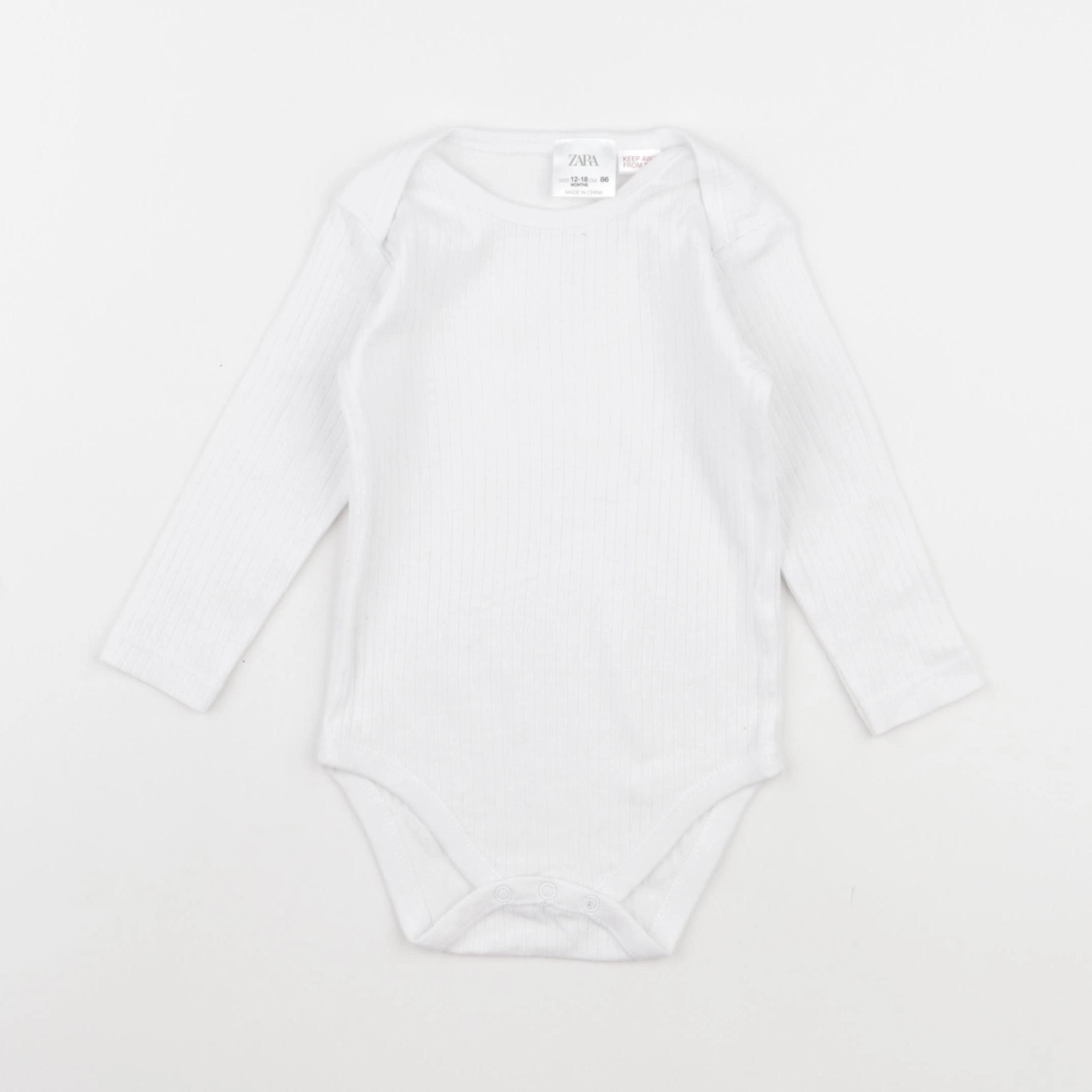 Zara - body blanc - 12/18 mois