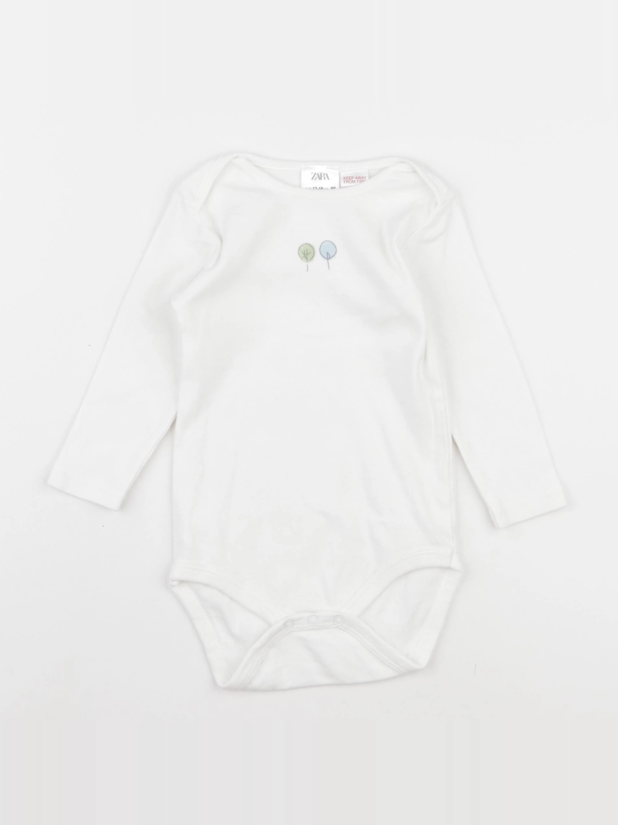 Zara - body blanc - 12/18 mois