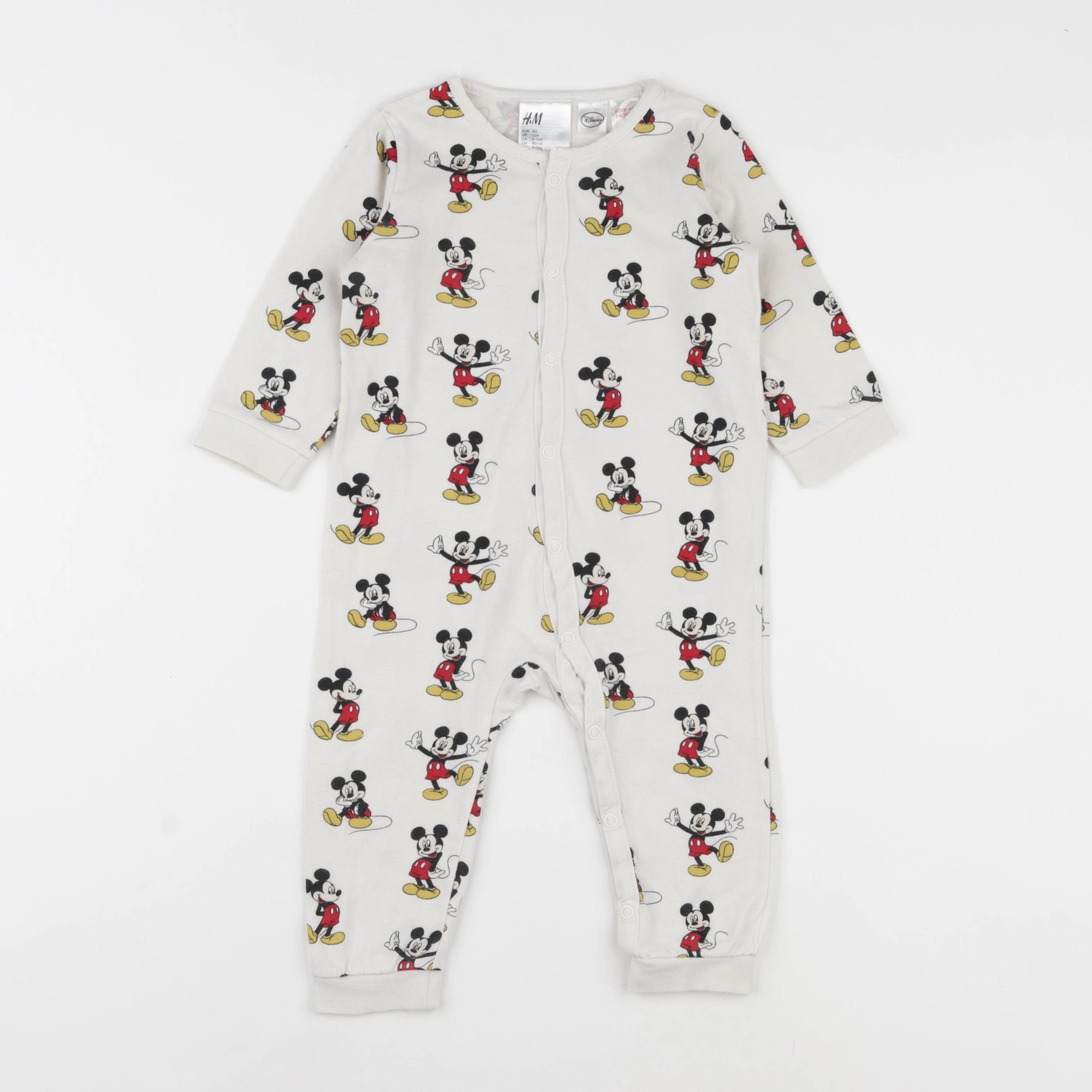 H&M - pyjama coton beige - 9/12 mois